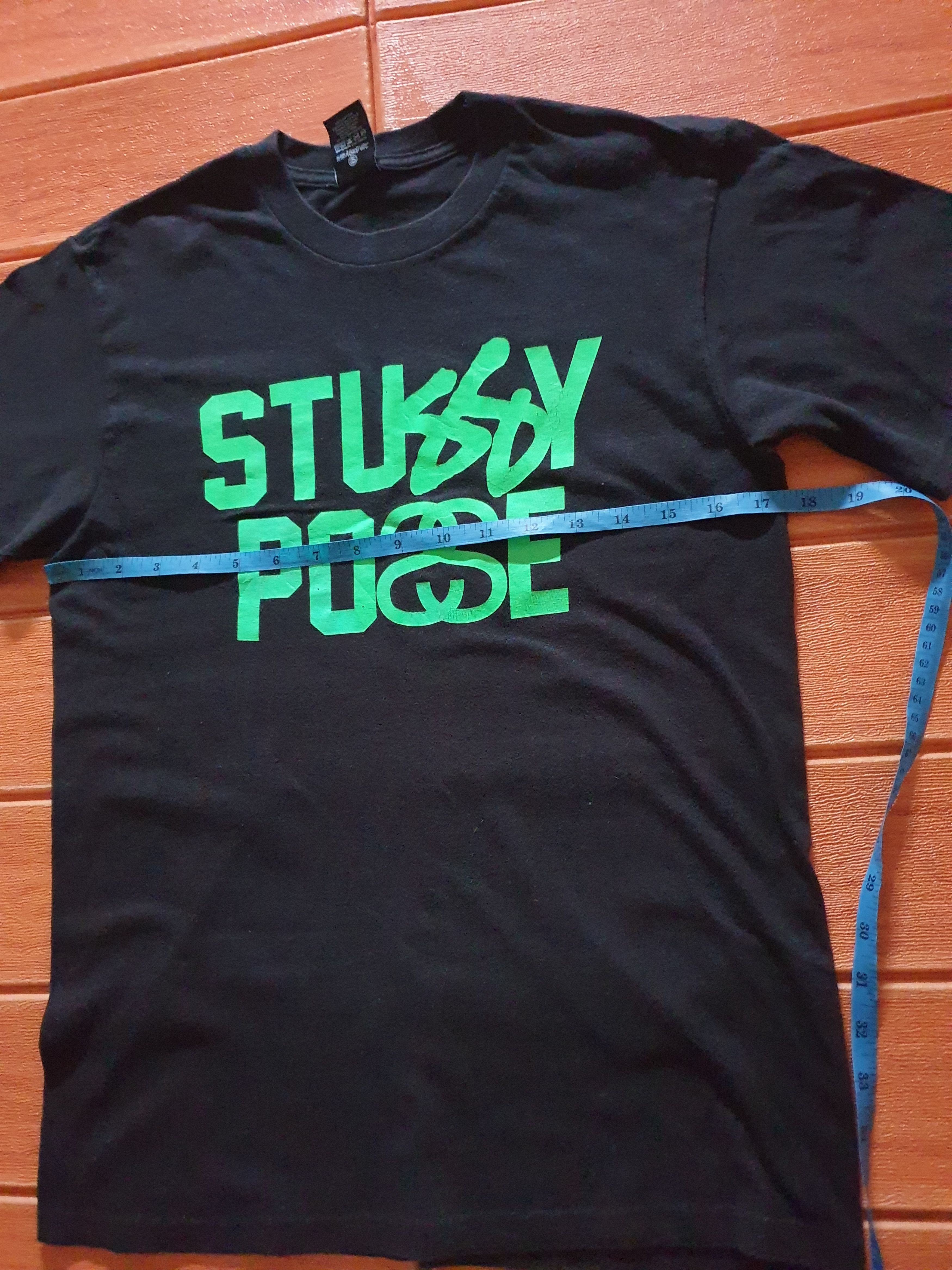Stussy 💥Stussy green script black colour shirt Size US S / EU 44-46 / 1 - 6 Thumbnail