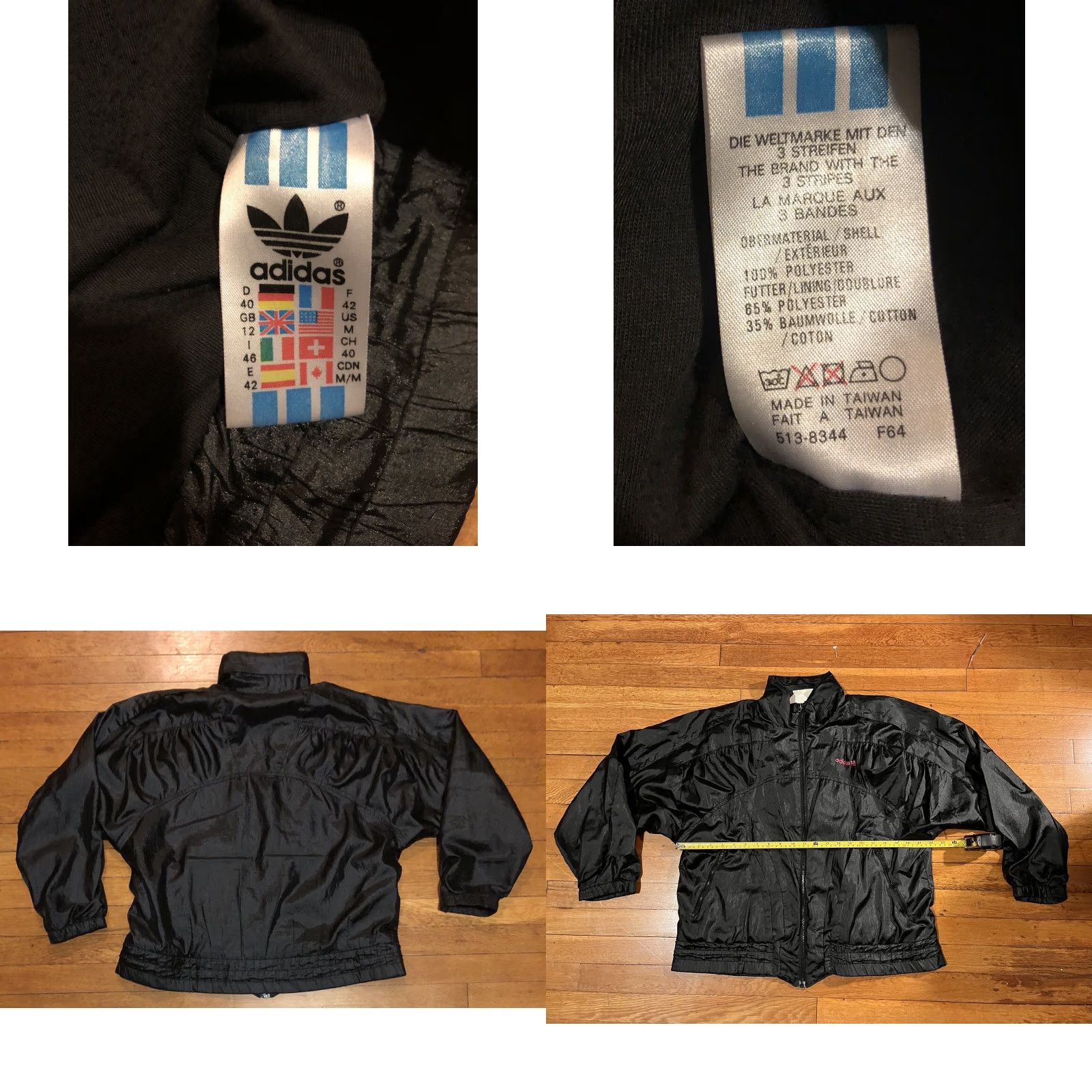 Adidas VINTAGE adidas Track Jacket Women’s M Black Pink Trefoil Jacket Size M / US 6-8 / IT 42-44 - 8 Thumbnail