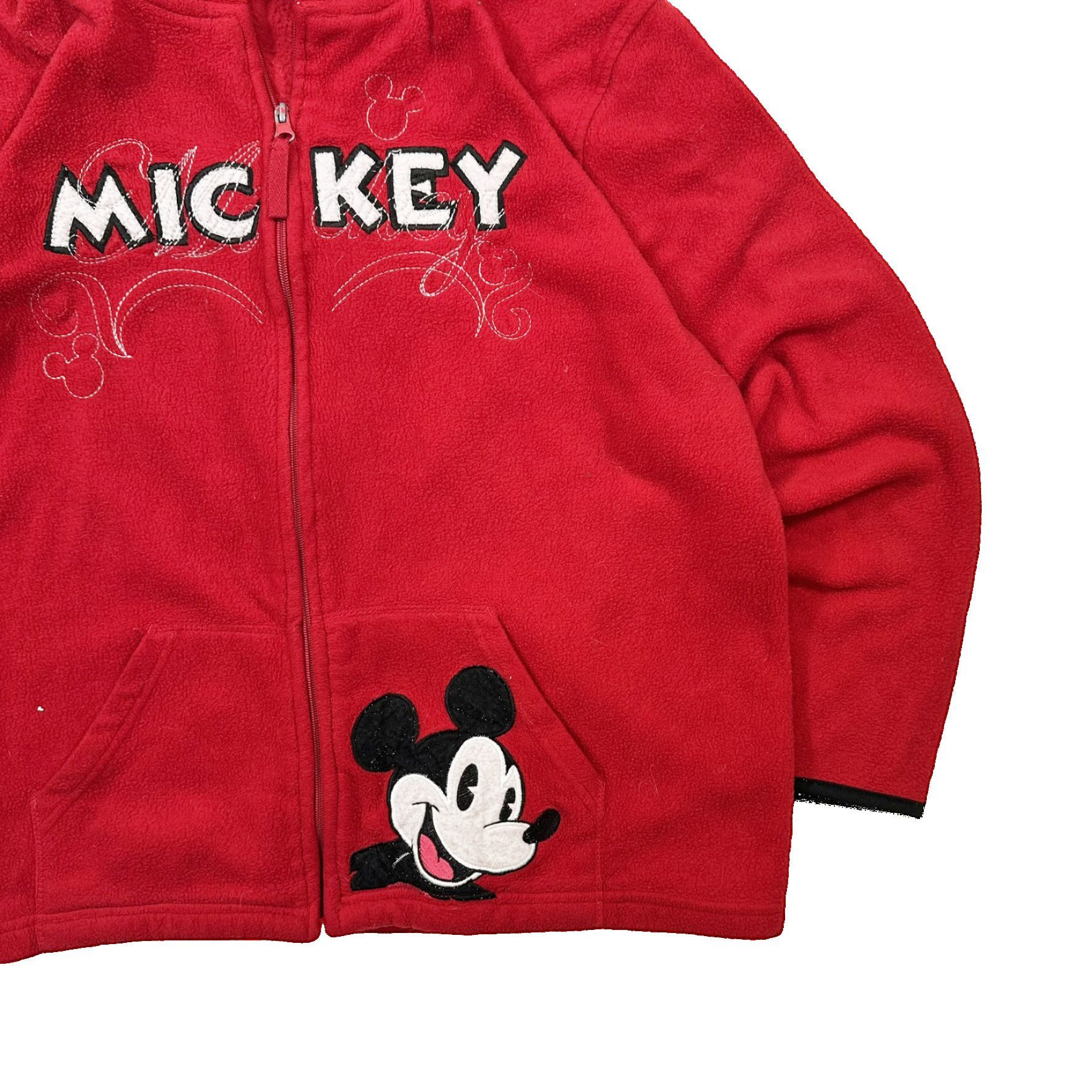 Vintage Vintage 00s Y2K Mickey Mouse Zip Up Fleece Sweater Size US L / EU 52-54 / 3 - 3 Thumbnail
