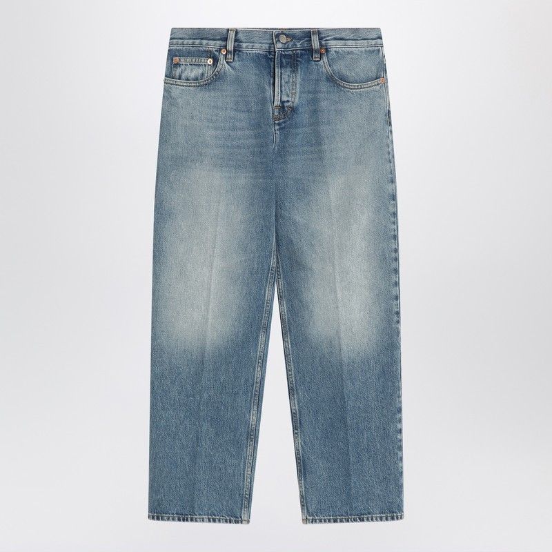 Gucci Gucci Straight Light Blue Jeans With Faded Effect