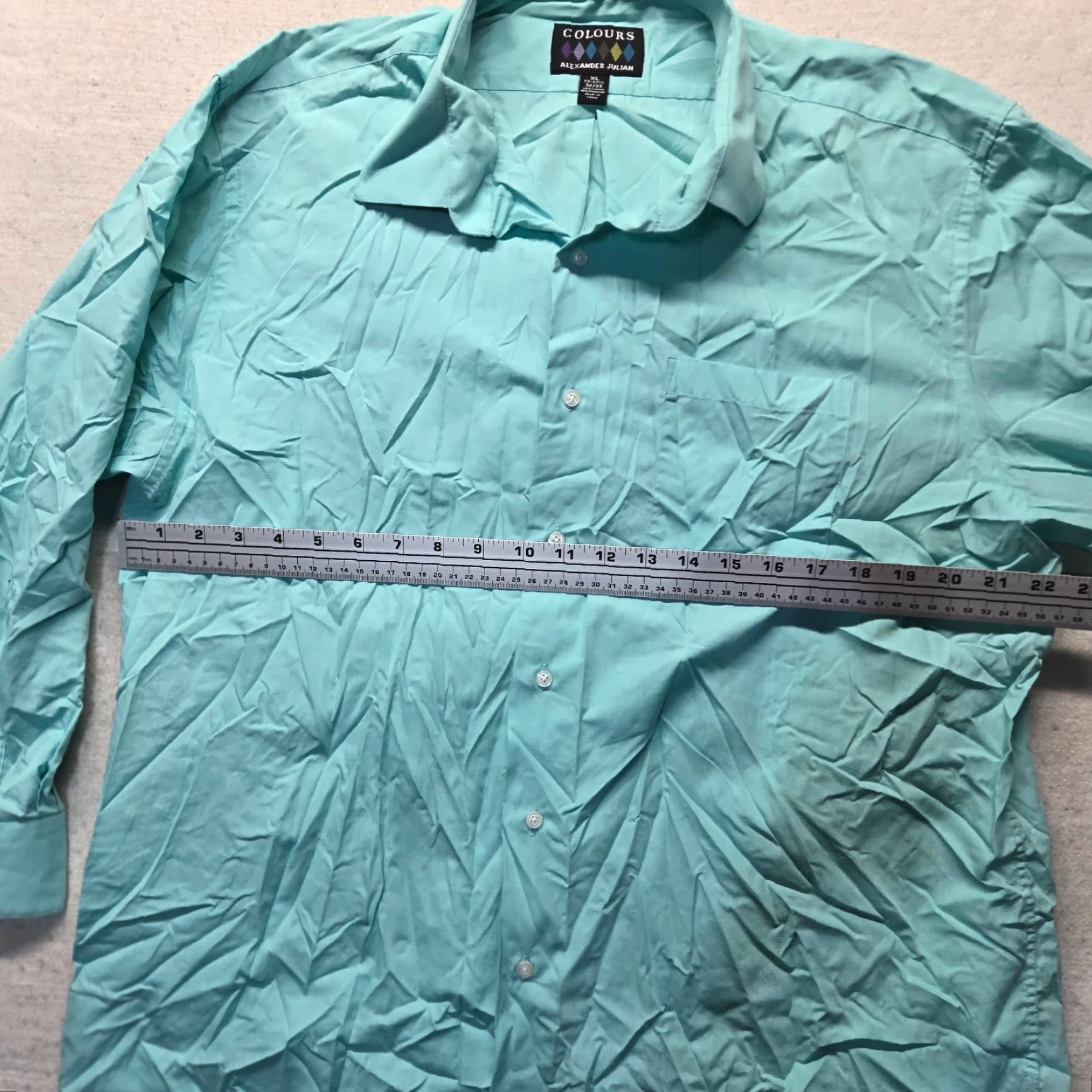 Alexander Julian Alexander Julian Colours Blue Long Sleeve Button-Up Shirt XL Adults Mens Size US XL / EU 56 / 4 - 4 Thumbnail