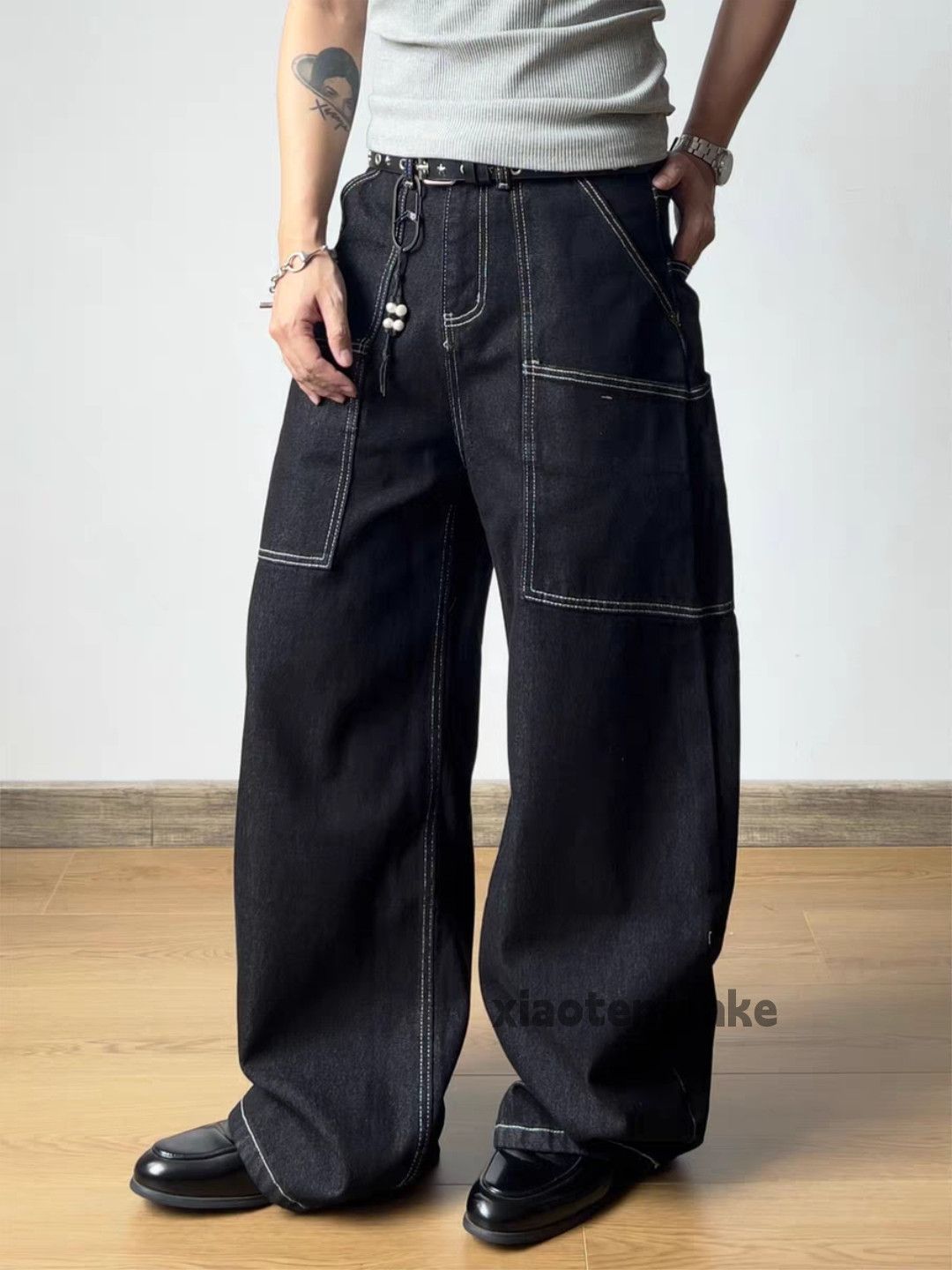 Jean xtl vintage wide Leg loose baggy hiphop cargo pants Size US 28 / EU 44 - 7 Thumbnail
