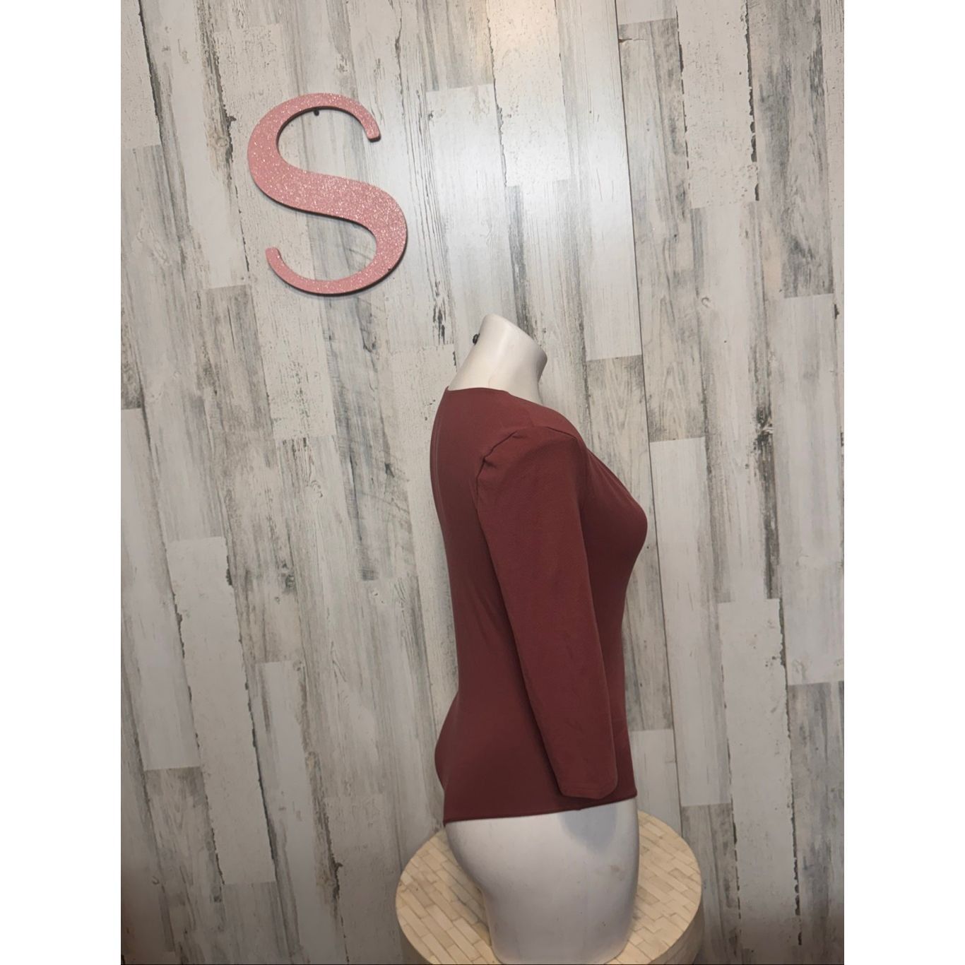 Other Rust Brown Deep V-Neck Long Sleeve Bodysuit – Size Small Size S / US 4 / IT 40 - 5 Thumbnail