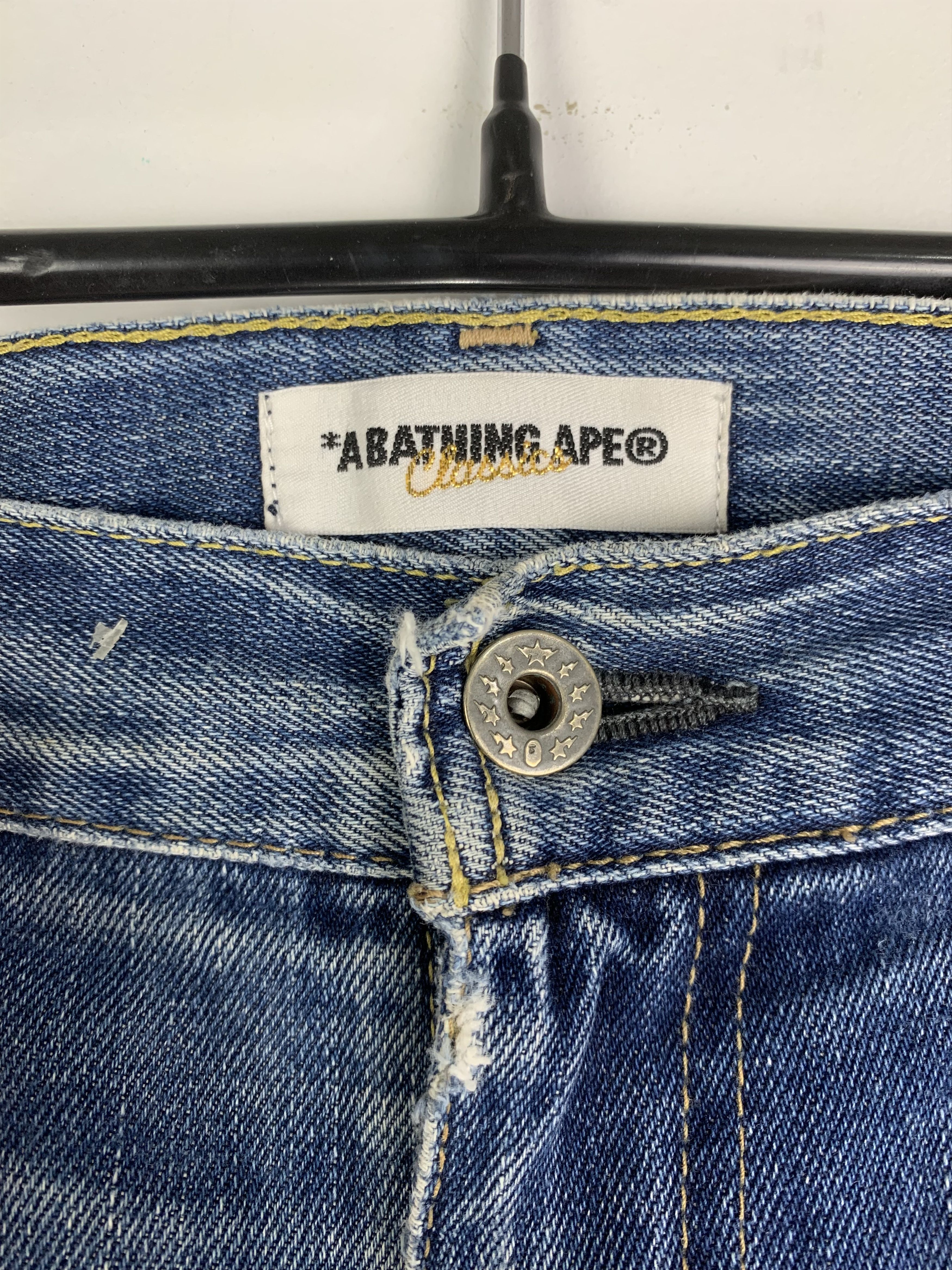 Bape OG A Bathing Ape Distressed Bape Jeans Bapesta Denim Size US 38 / EU 54 - 9 Thumbnail