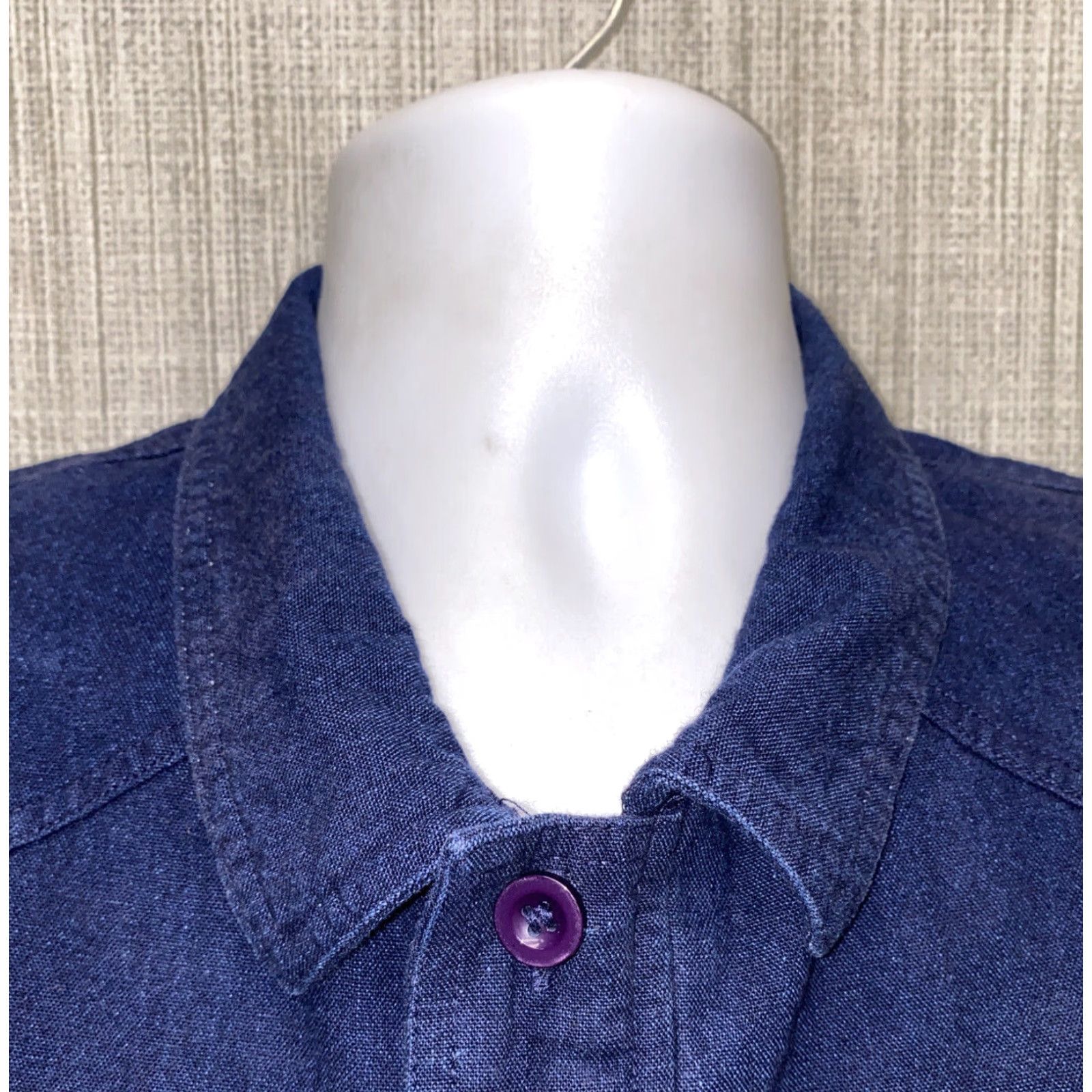 Vintage Jean-Paul Germain Blue Cotton Full Zip Mens Vest Size Medium Size 40R - 3 Thumbnail