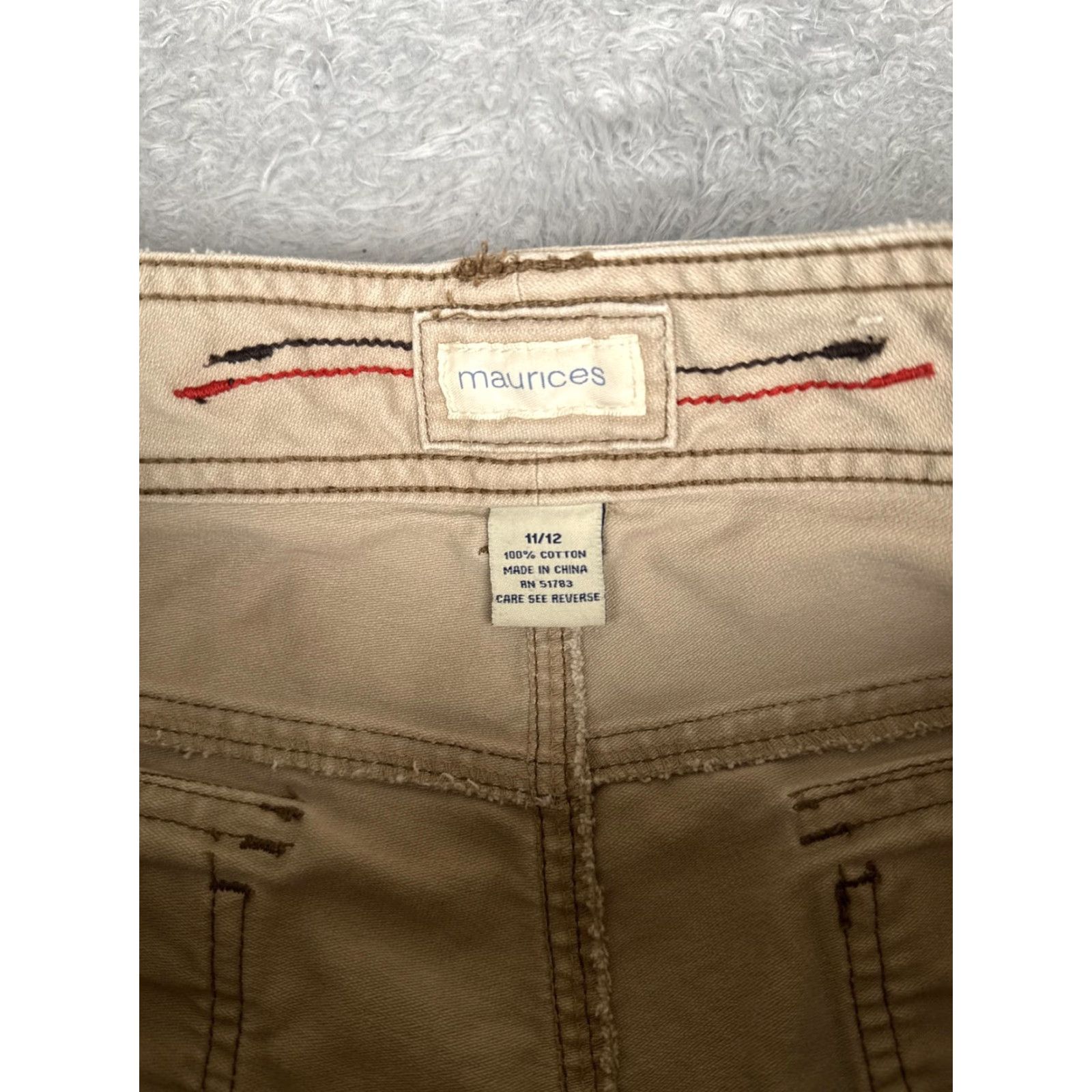 Vintage Maurices Jeans Bootcut Juniors 11 Beige Light Wash Mid Rise 100% Cotton Denim Five-Pocket Zipper 32x31 Womens 90s Cowboy Vintage No Size 32" / US 10 / IT 46 - 6 Thumbnail