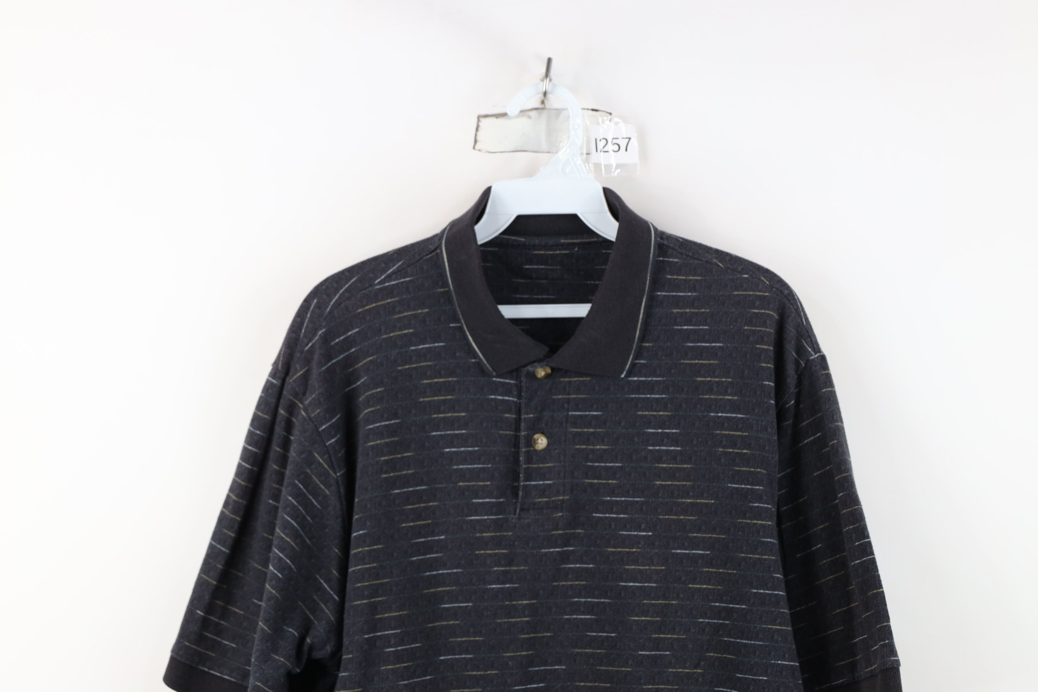 Vintage Vintage 90s Streetwear Geometric Knit Pullover Polo Shirt Size US M / EU 48-50 / 2 - 2 Thumbnail