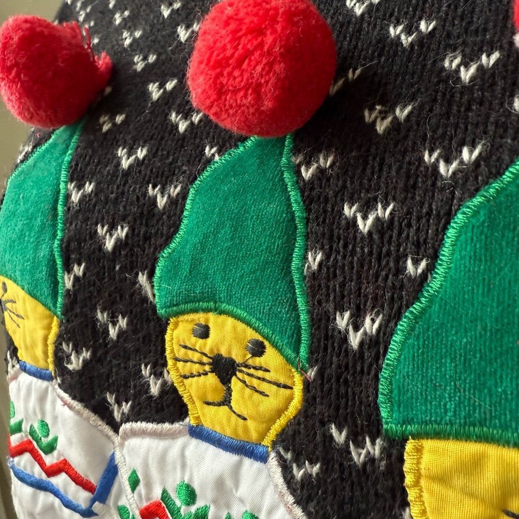 Vintage Vintage 90s Jordache Novelty Sweater Applique Embroidered Mo Size M / US 6-8 / IT 42-44 - 3 Thumbnail