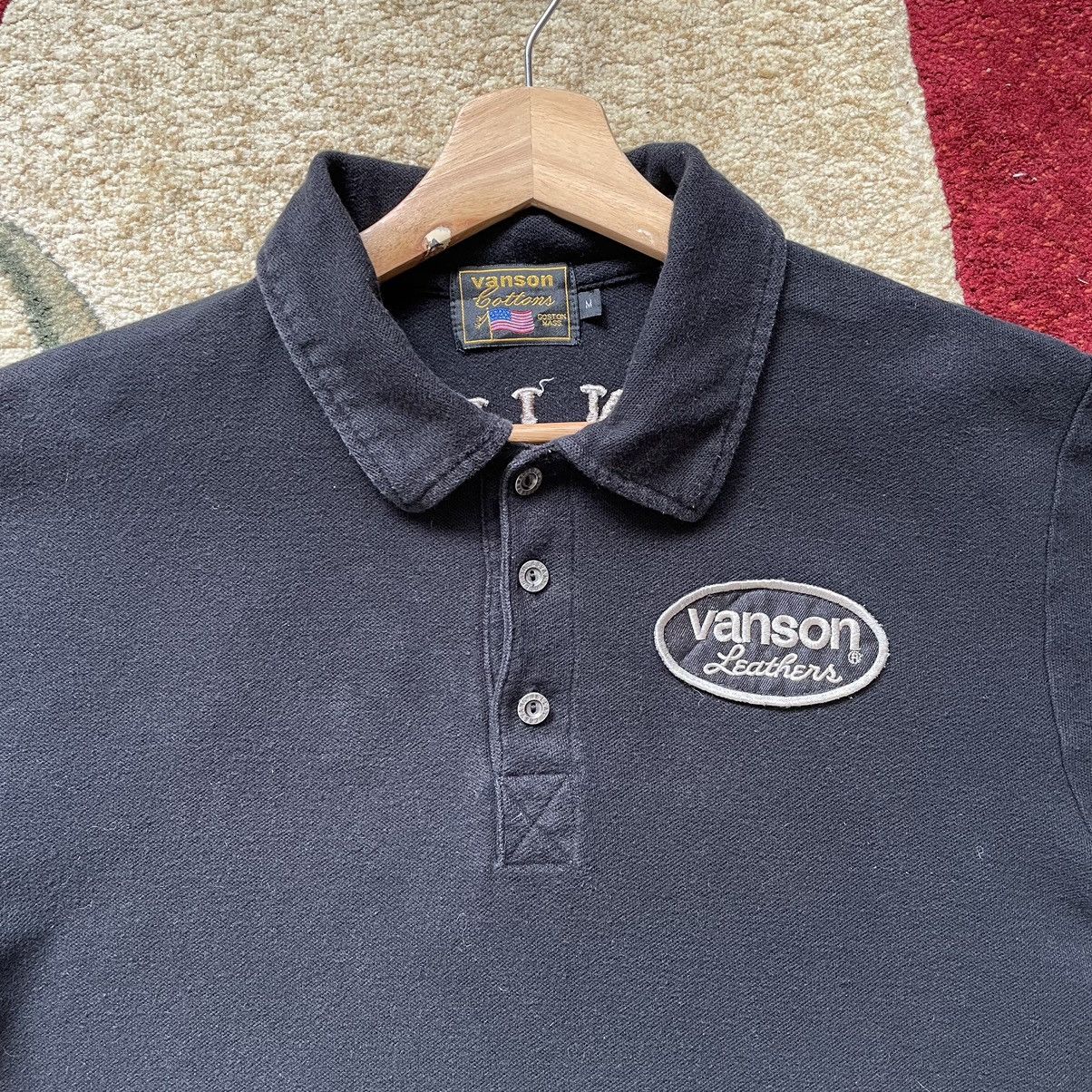 If Six Was Nine × Japanese Brand × Vanson Leathers Vanson Leathers Motorcycles Punk Embroided Polo Shirt Size US M / EU 48-50 / 2 - 3 Thumbnail