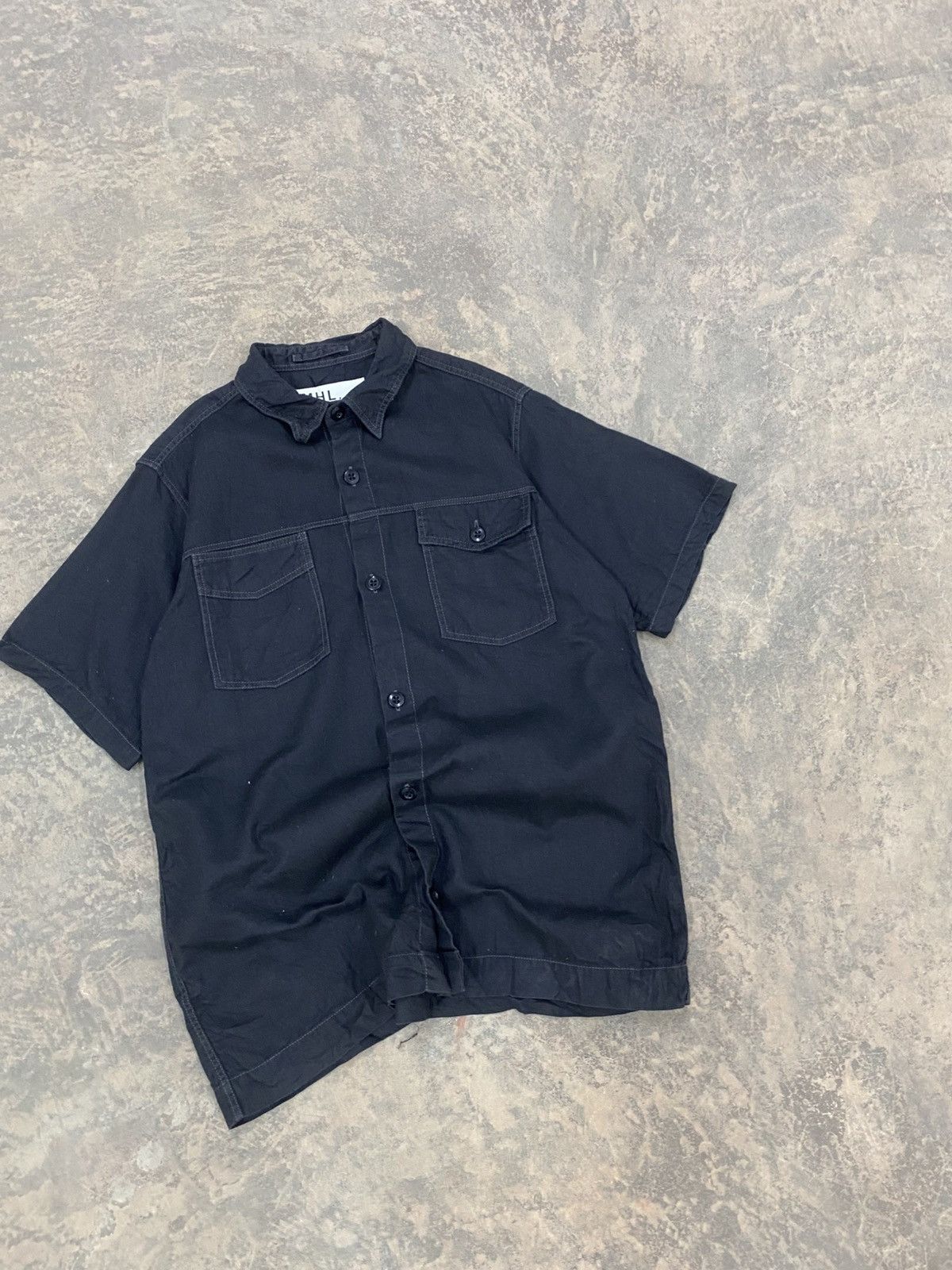 Margaret Howell MHL WORK SHIRT BLACK Size US M / EU 48-50 / 2 - 2 Thumbnail