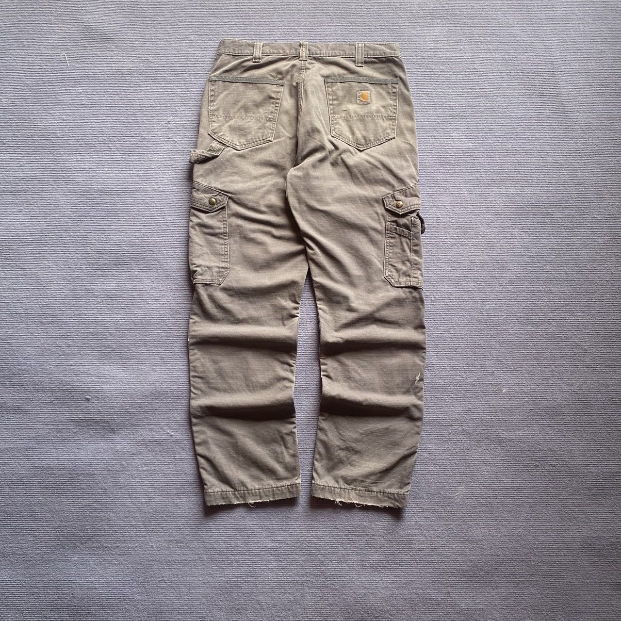 Carhartt × Vintage (34x30) Crazy Faded 90s Carhartt Style Cargo Pants Size US 36 / EU 52 - 4 Thumbnail