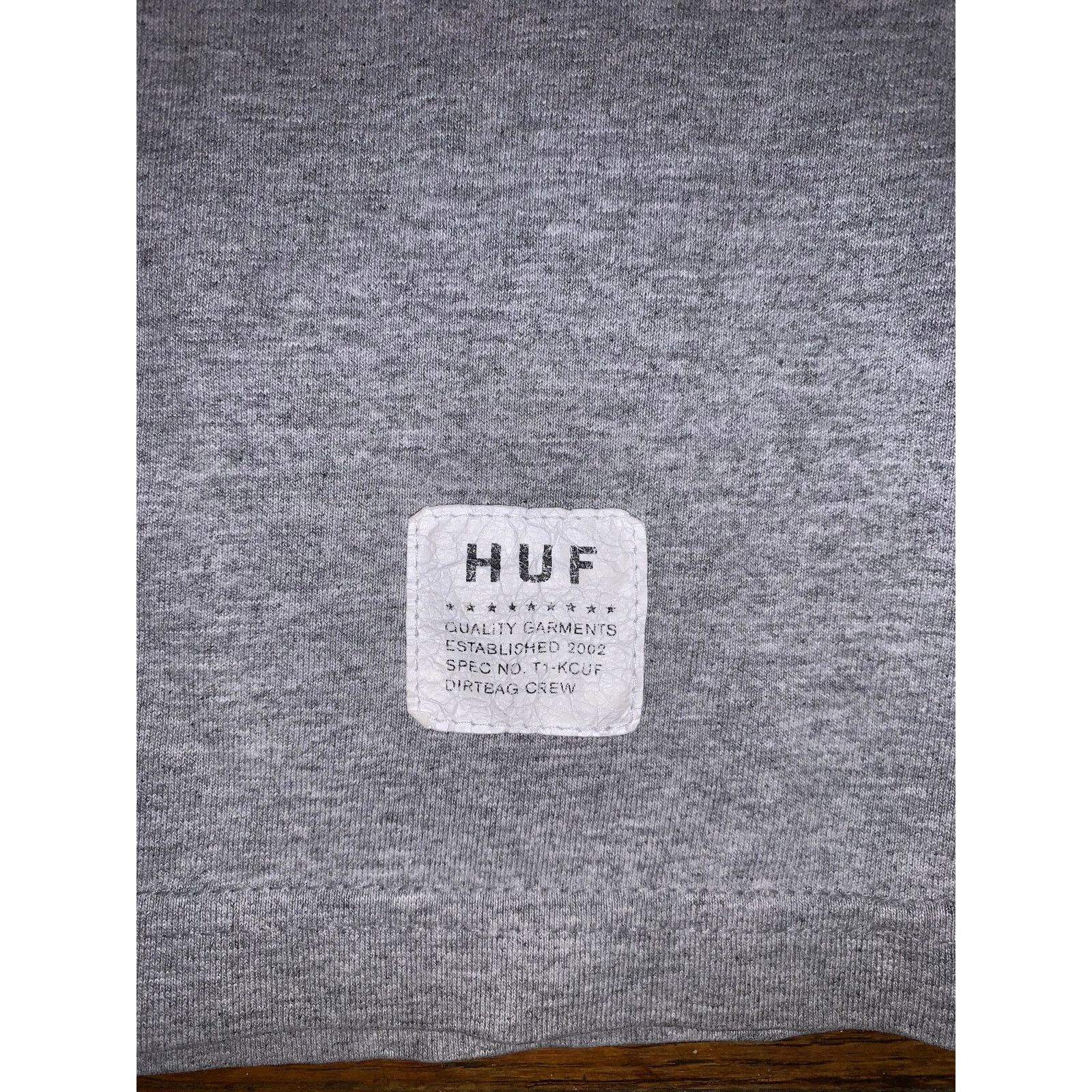 Huf HUF Logo T Shirt Medium Grey Navy Skate Made USA Streetwear Size US M / EU 48-50 / 2 - 4 Thumbnail