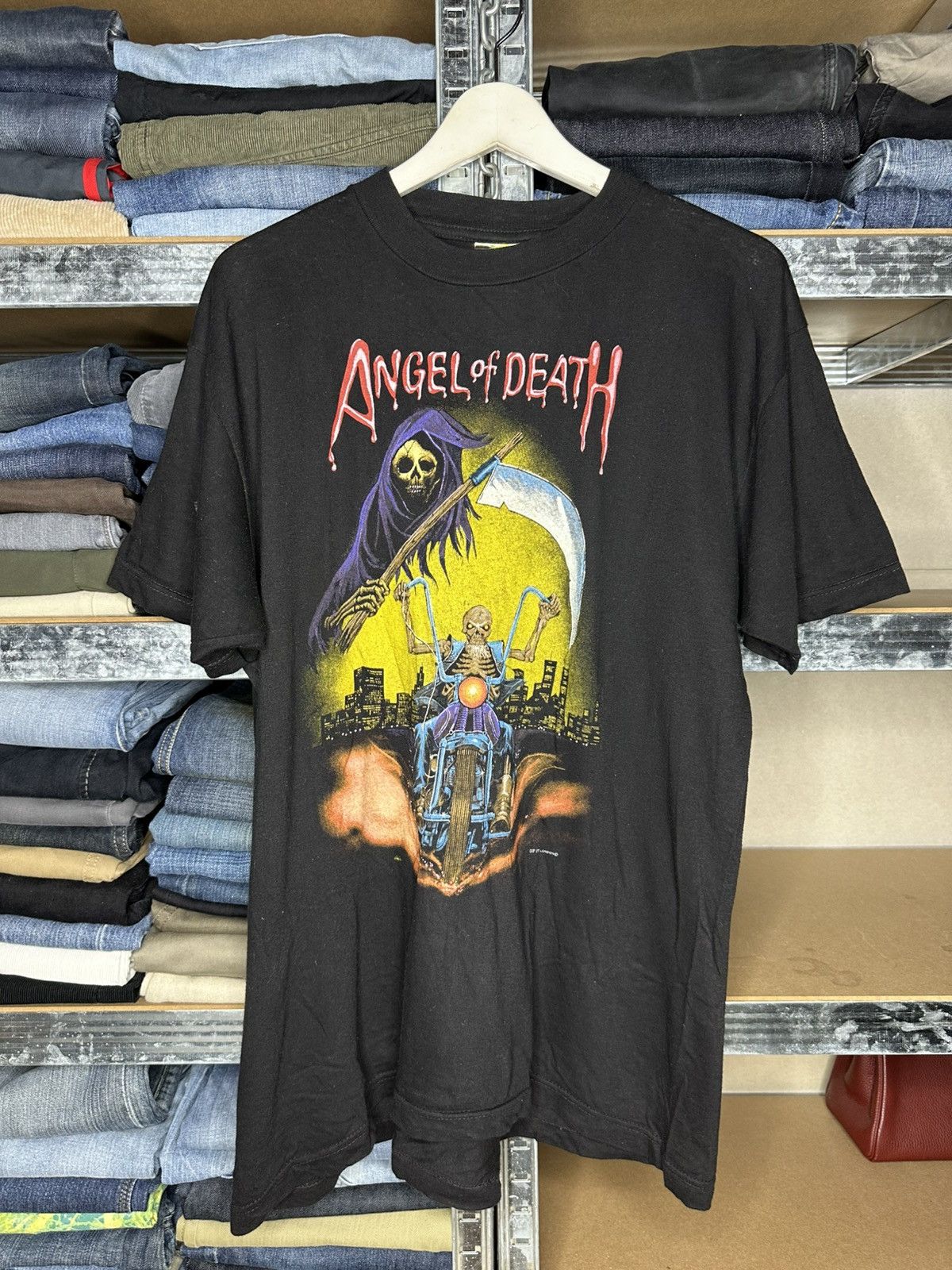 Other Vintage Angel of Death T-Shirt Biker Rock Grim Graphic Tee Size US XL / EU 56 / 4 - 1 Thumbnail