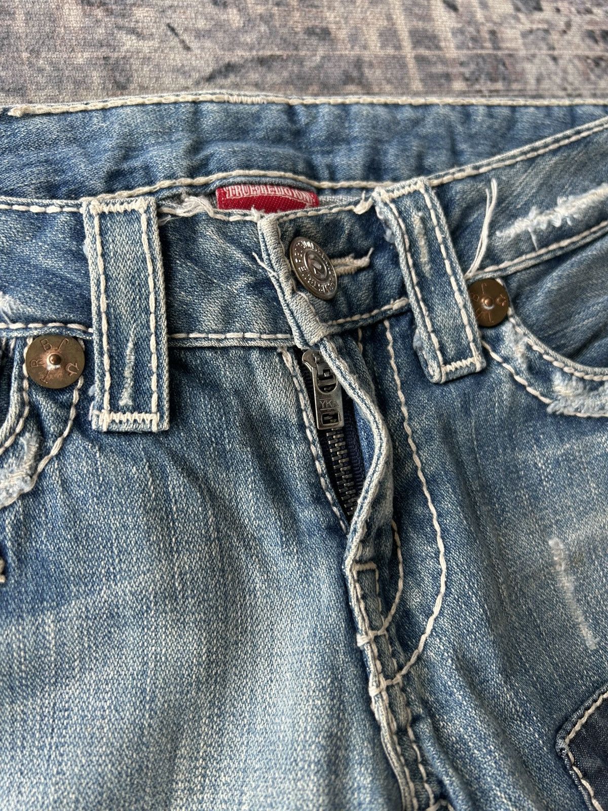 If Six Was Nine True Religion Flared Patchwork Jeans Size US 28 / EU 44 - 18 Thumbnail