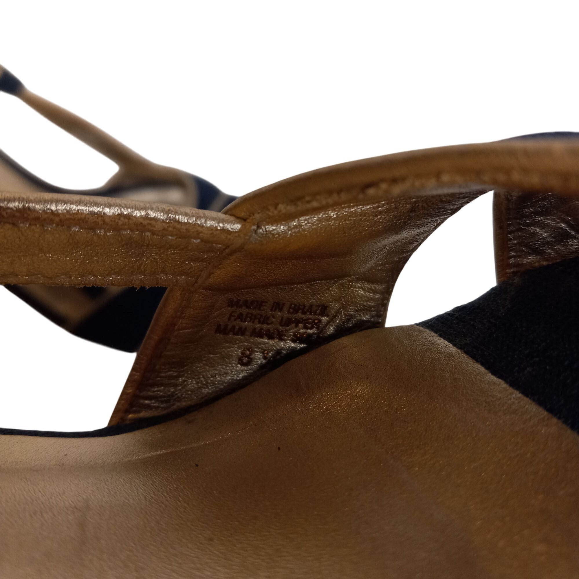 Lilly Pulitzer Lilly Pulitzer 8.5M Sandals Ashley Wedge Canvas Navy Gold Es Size US 8.5 / IT 38.5 - 9 Thumbnail