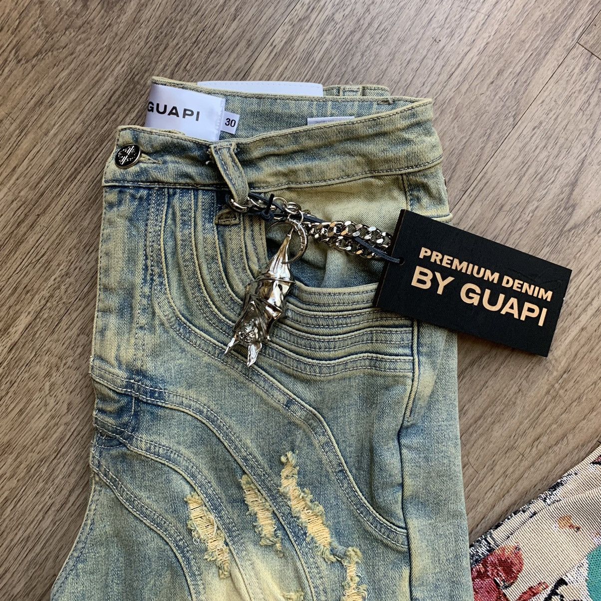 Vintage Denim Into Knit Pant GUAPI Size US 30 / EU 46 - 2 Thumbnail