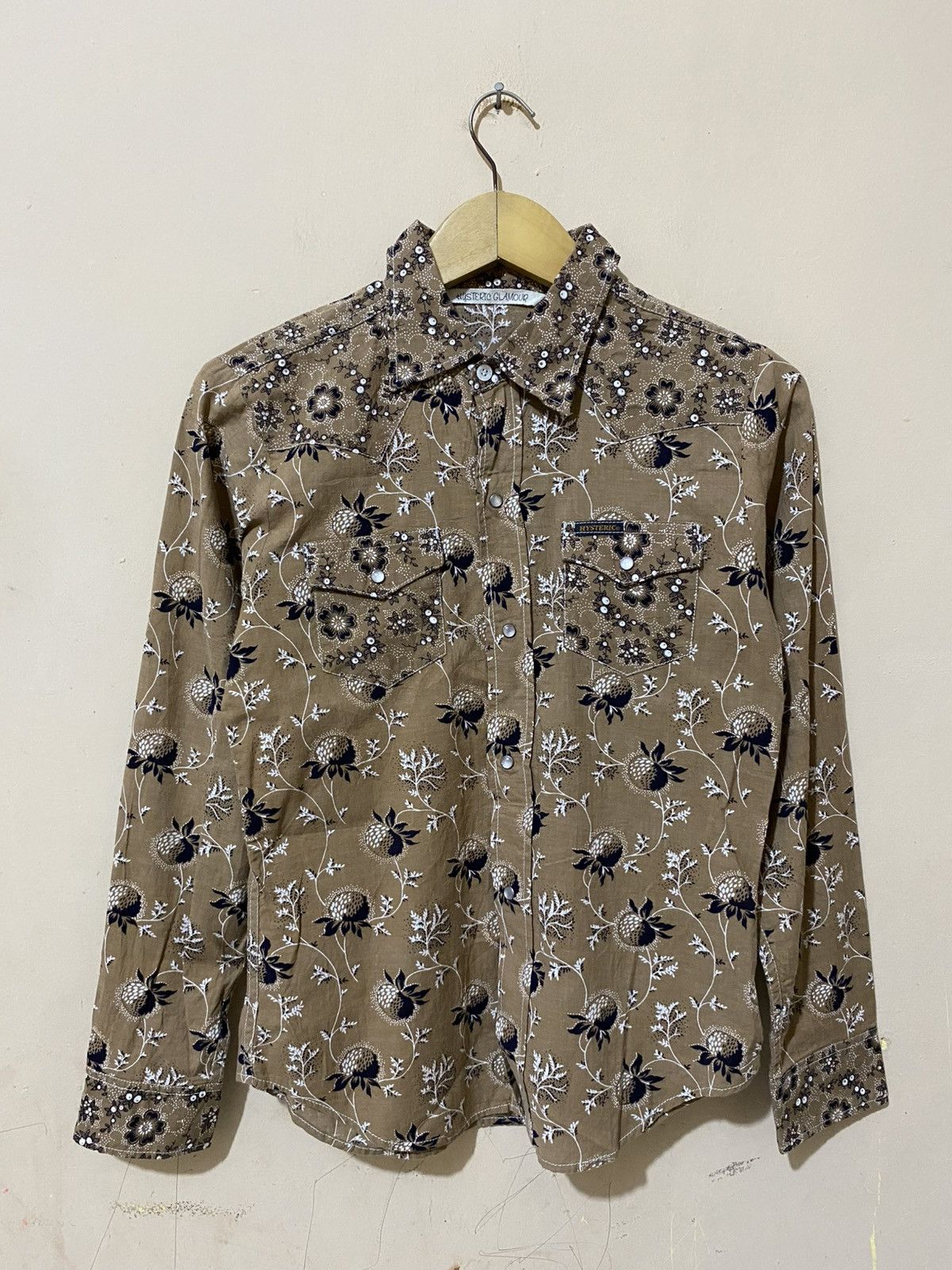 Japanese Brand Hysteric Glamour Paisley Button Shirt Size ONE SIZE - 1 Thumbnail