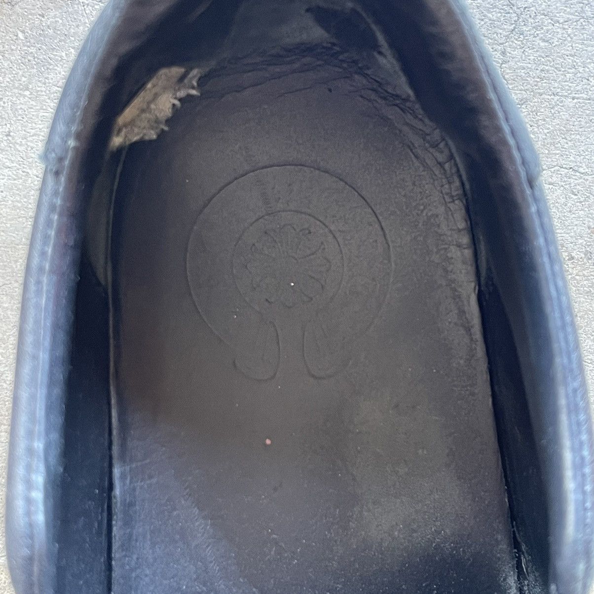 Chrome Hearts Dagger Zip Leather Slip Ons