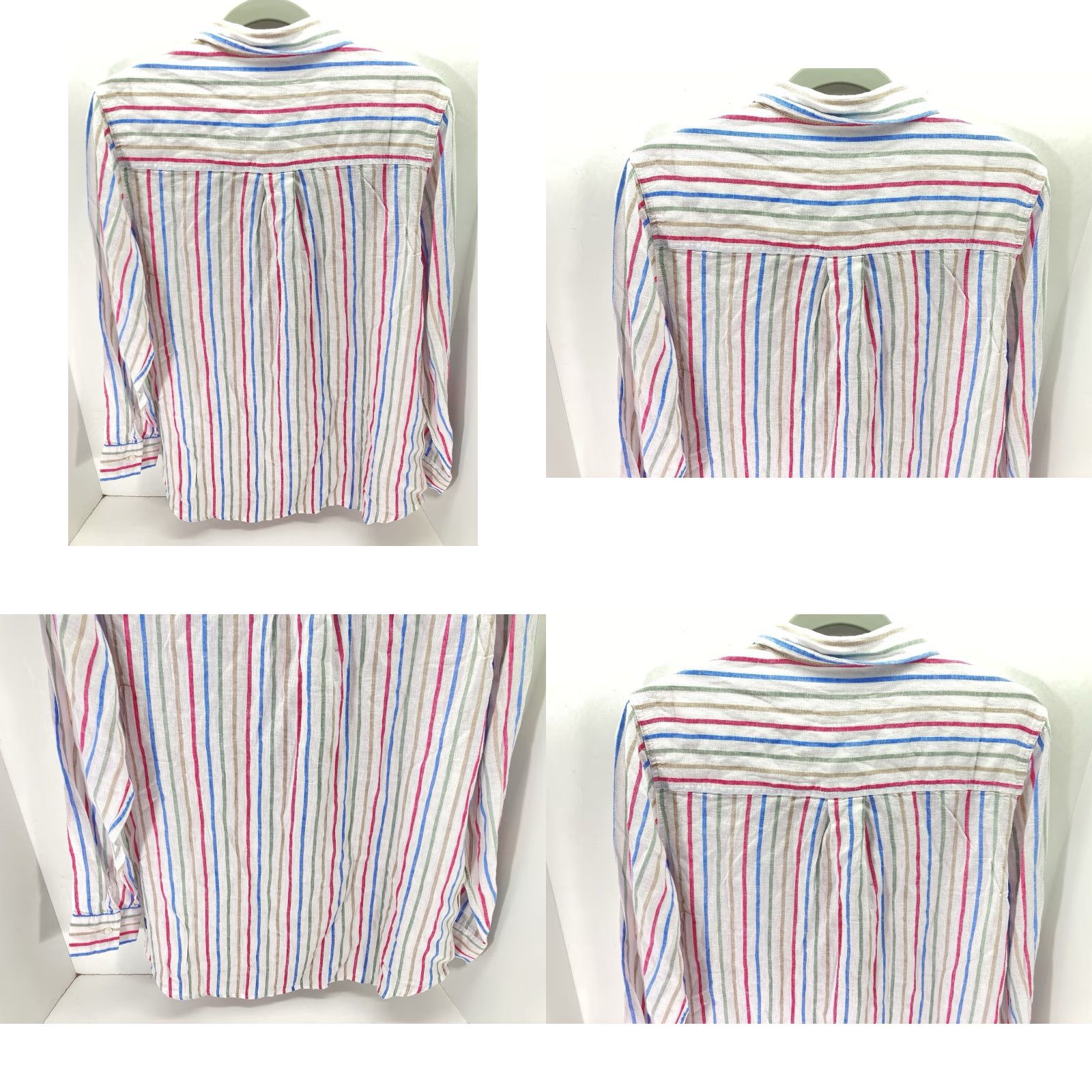 Gap Gap Linen Shirt Women Medium Stripe Button Long Sleeve Linen Blend Casual NWT Shirt Size M / US 6-8 / IT 42-44 - 8 Thumbnail