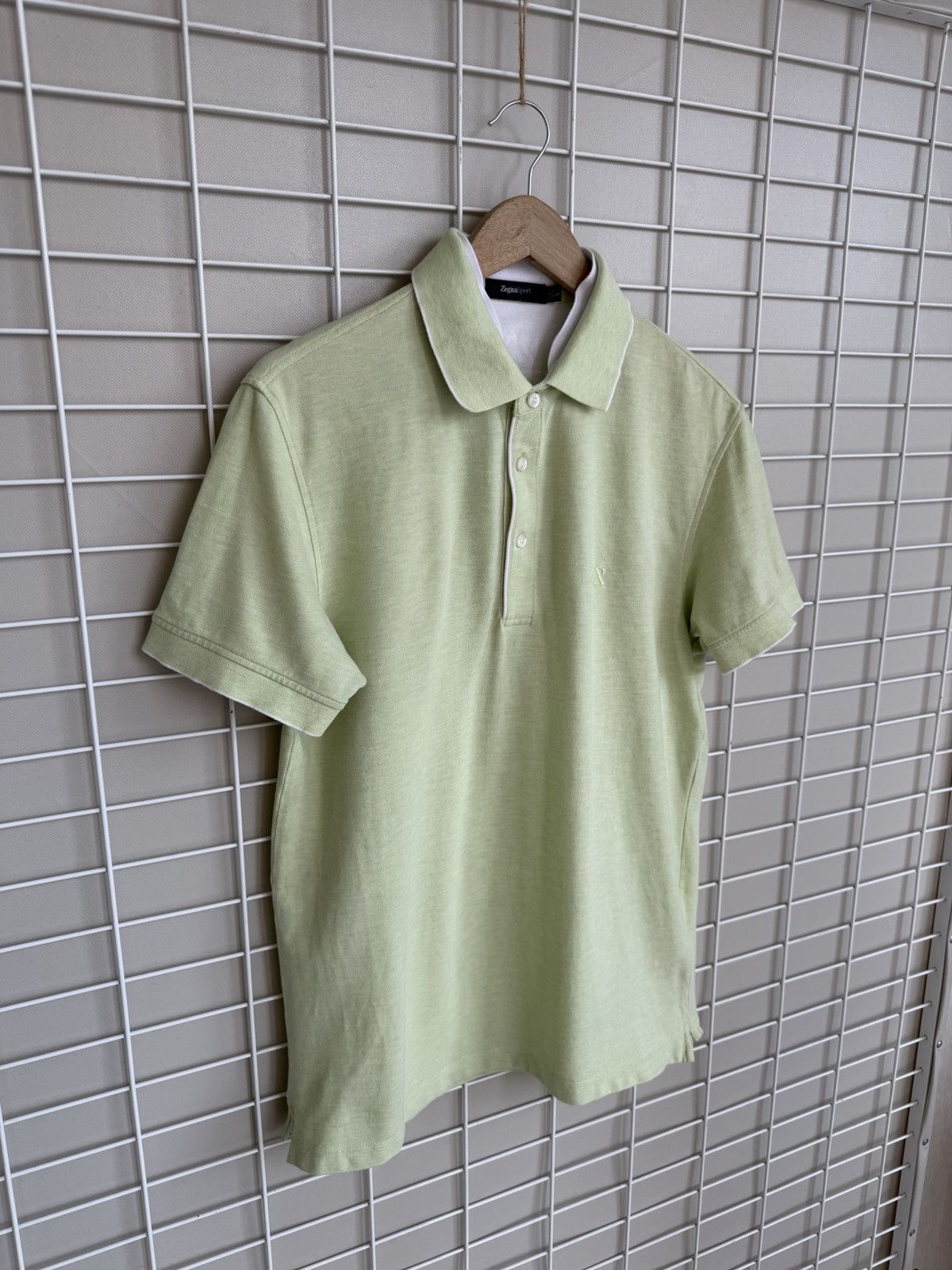 Ermenegildo Zegna Zegna Sport Light Green Polo Shirt Mens Size L Vintage Size US L / EU 52-54 / 3 - 5 Thumbnail