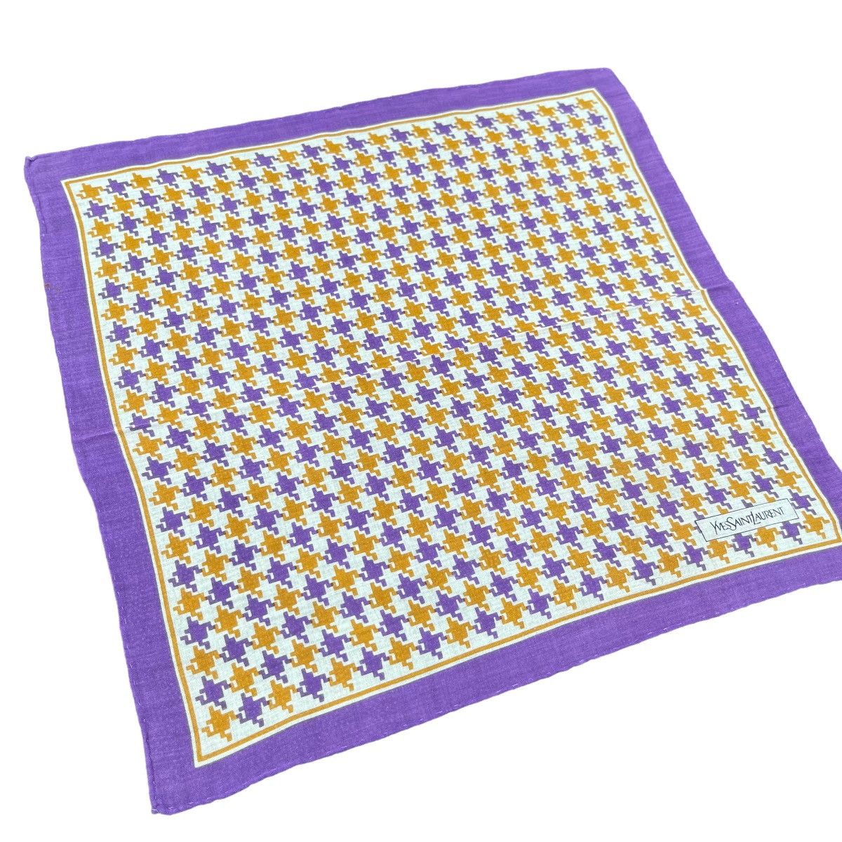 Yves Saint Laurent Yves Saint Laurent YSL Abstract Pattern Multicolor Scarf Size ONE SIZE - 4 Thumbnail