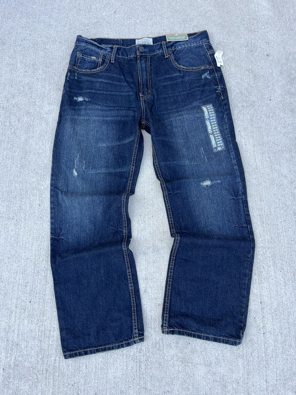 Aeropostale × JNCO × Vintage NEW Crazy Aeropostale Essex Straight Jeans Size US 36 / EU 52 - 1 Thumbnail