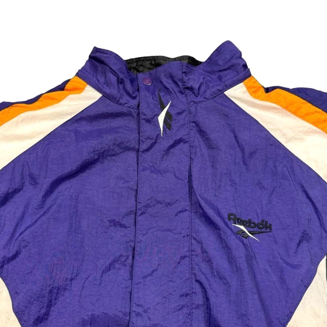 Reebok VINTAGE Reebok Windbreaker Jacket Men XL Purple 90s Phoenix Suns Full Zip Lined Track Nike? Size US XL / EU 56 / 4 - 2 Thumbnail