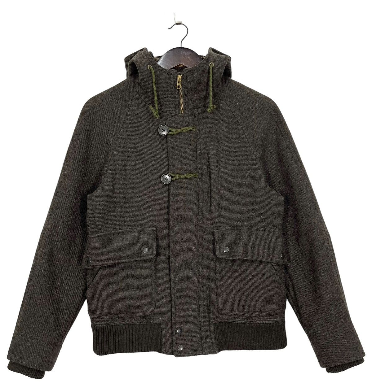 image of Vintage Boycott Wool Jacket in Dark Brown, Men's (Size Medium)