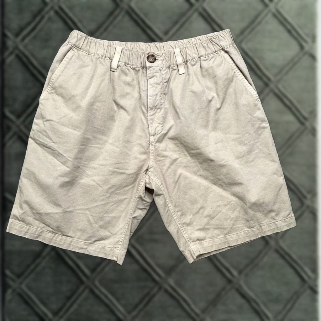 Chubbies Chubbies Short Mens Large Beige Elastic Waist Casual Shirt Pants? Size US 33 - 1 Thumbnail