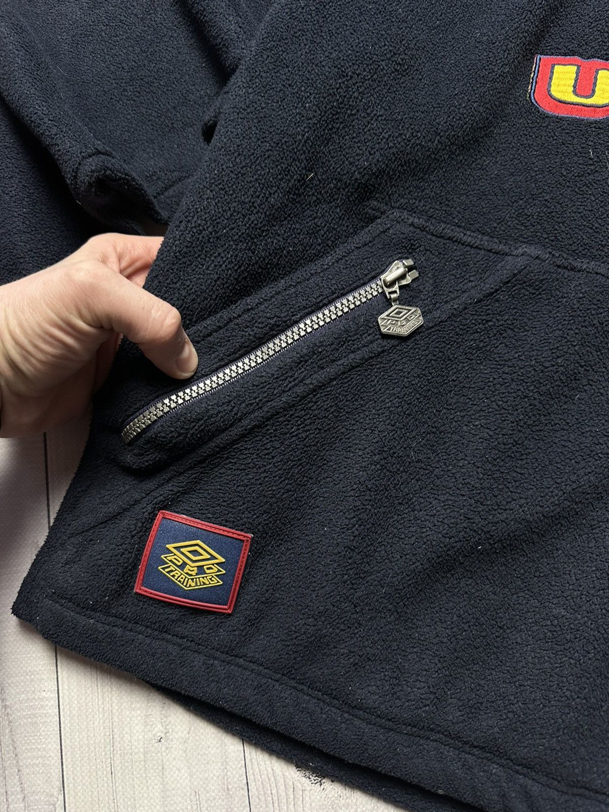 Umbro × Vintage Vintage Umbro fleece hoodie pro training big logo size S Size US S / EU 44-46 / 1 - 3 Thumbnail
