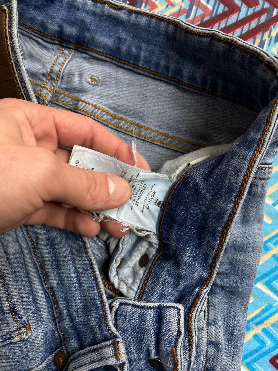 G-Star × Vintage Vintage G-Star Raw Distressed Jeans Faded Raw 3301 Size US 30 / EU 46 - 3 Thumbnail