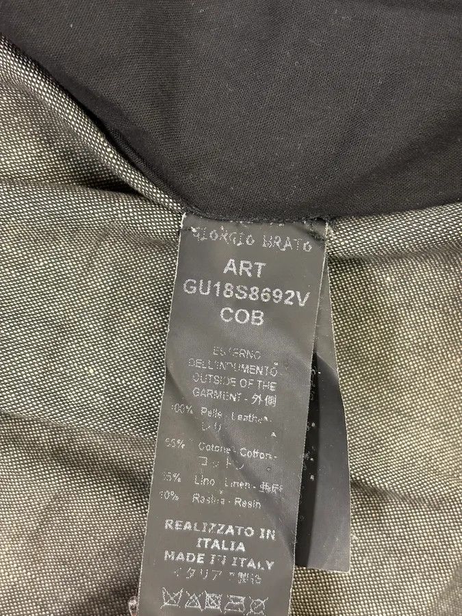 Giorgio Brato 2000s Giorgio Brato Black Faded Distressed Leather Bomber Jacket Size US M / EU 48-50 / 2 - 12 Thumbnail