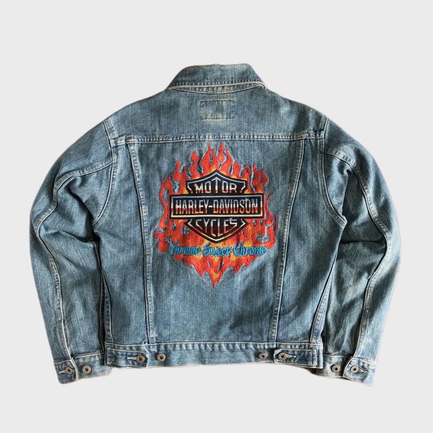 Harley Davidson × Vintage ❌SOLD OUT❌ Vintage Harley Davidson Denim CHROME SWEET CHROME Size US M / EU 48-50 / 2 - 1 Thumbnail