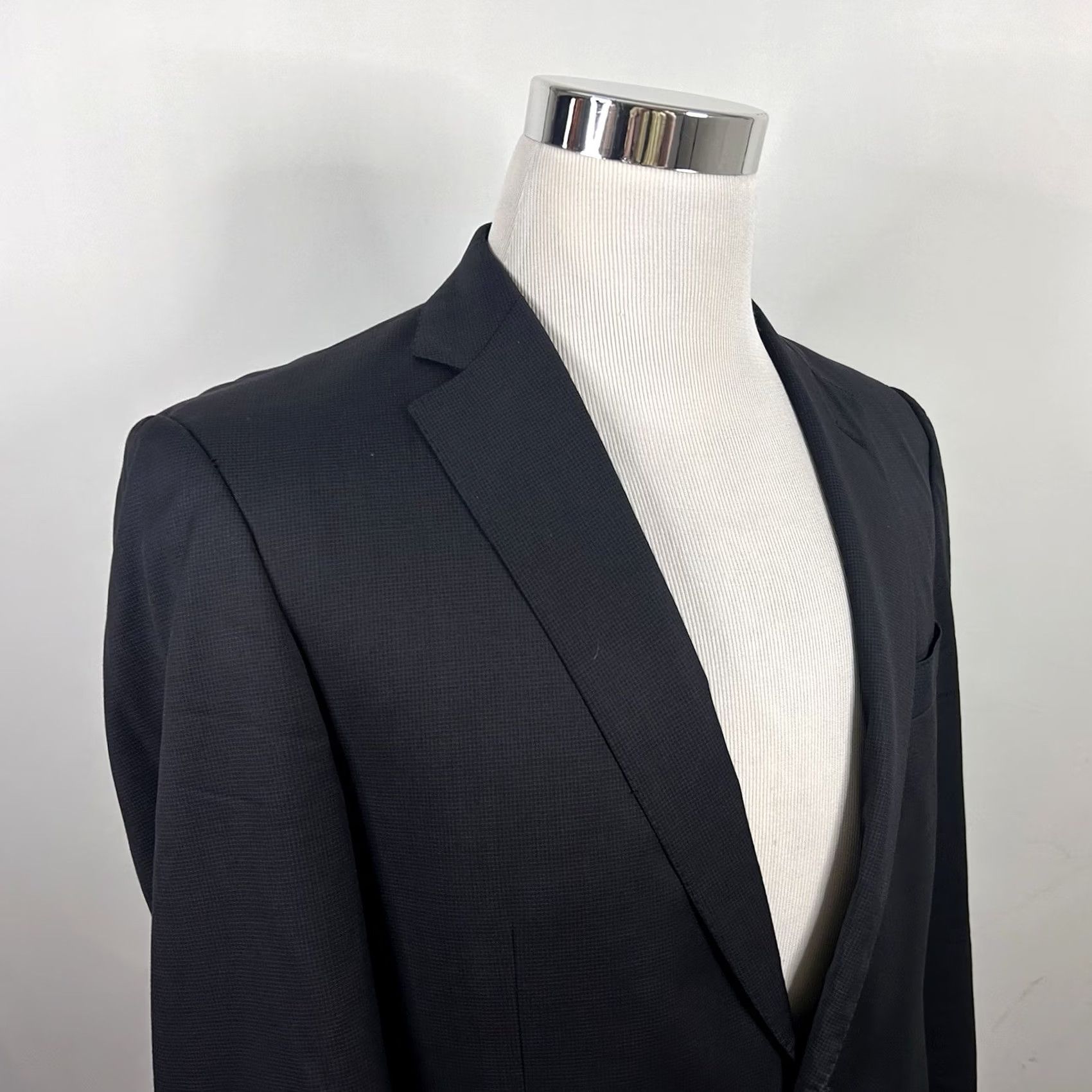 Vintage Samuelsohn Sport Coat 40 Black Plaid Wool Two Button Vented Mens Size US XS / EU 42 / 0 - 2 Thumbnail