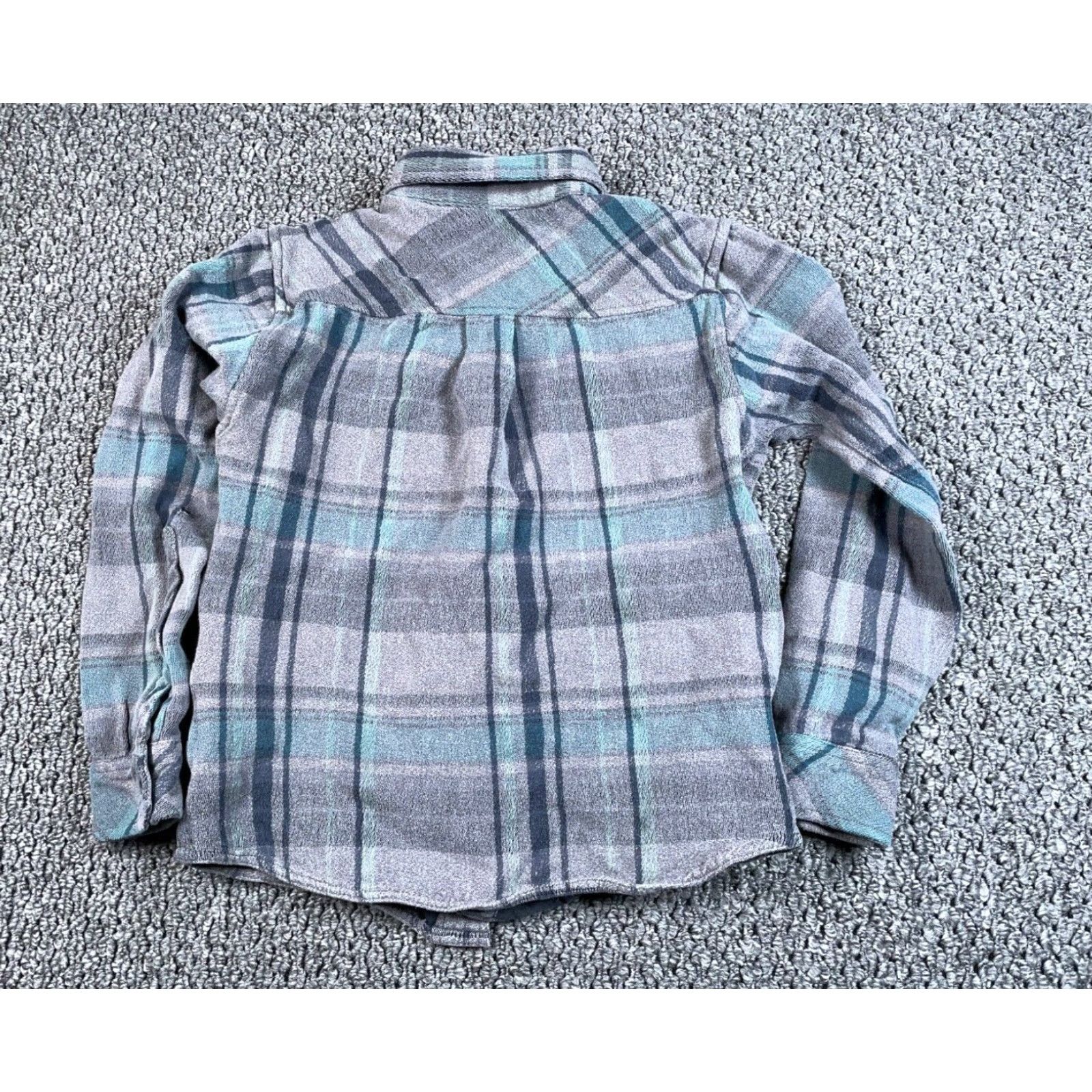 KAVU KAVU Heavyweight Flannel Shirt Adult Medium Gray Plaid Workwear Grunge Size US M / EU 48-50 / 2 - 2 Thumbnail