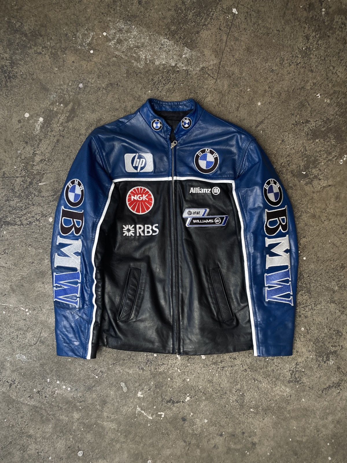 Vintage 90s BMW Racing Leather Jacket