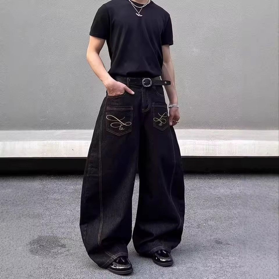 Other Washed Y2k Loose Hip Hop Designer Jeans Pants Size US 33 - 4 Thumbnail
