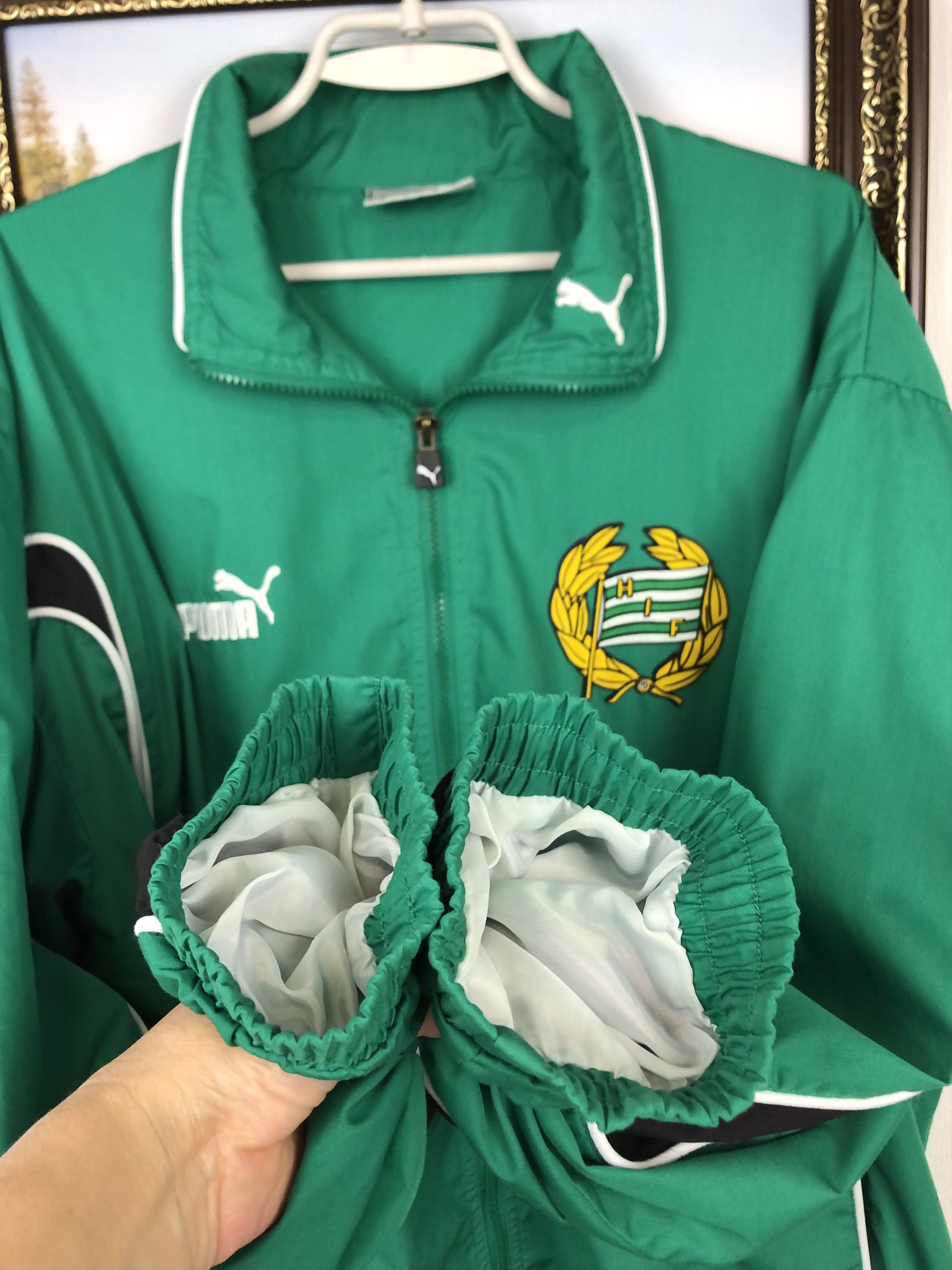 Puma Vintage 90's Hammarby Football Jacket Soccer Track Top Size US XL / EU 56 / 4 - 8 Thumbnail