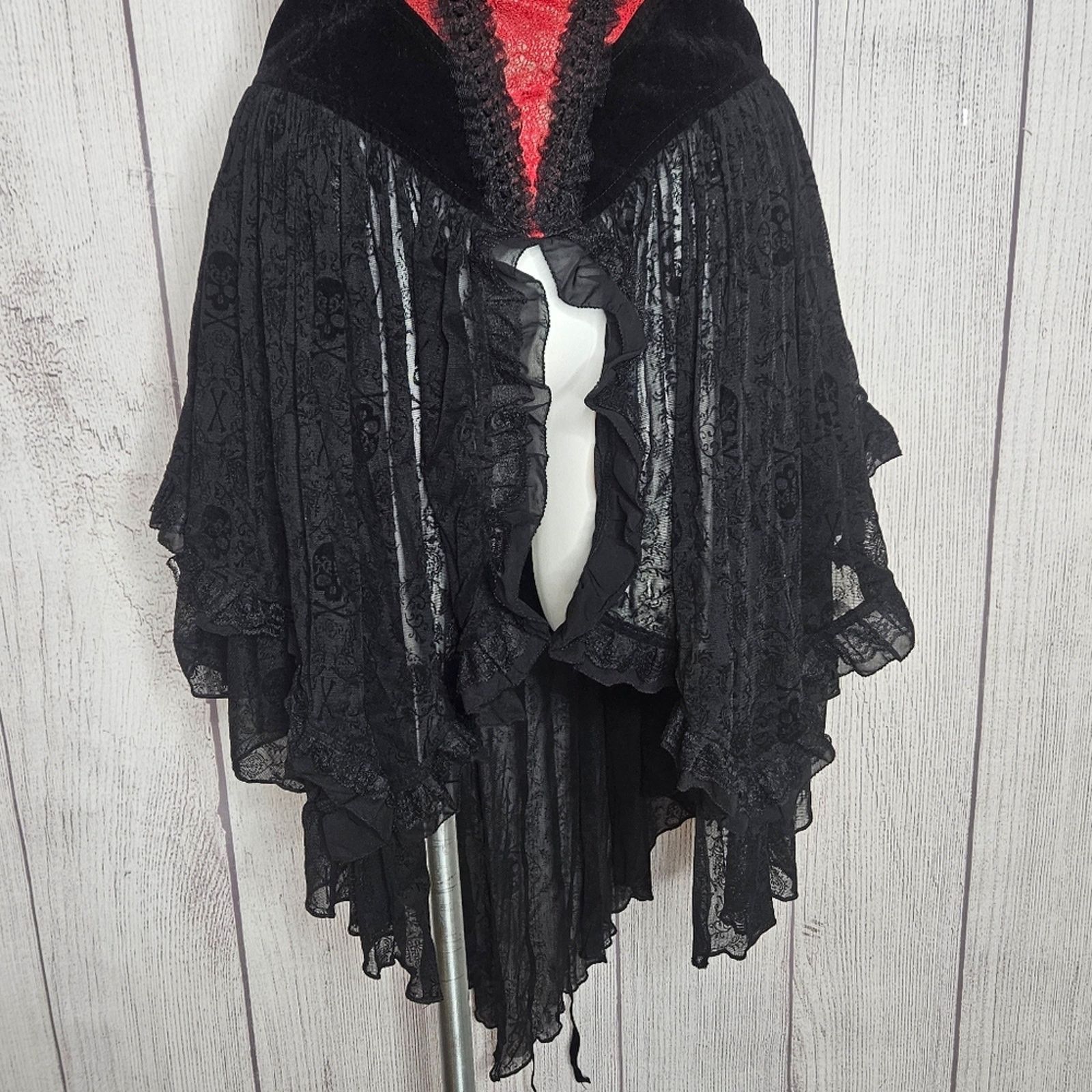 Vintage Devil Fashion Steampunk Corset Top w Lace Skirt & Bustle Size M / US 6-8 / IT 42-44 - 3 Thumbnail