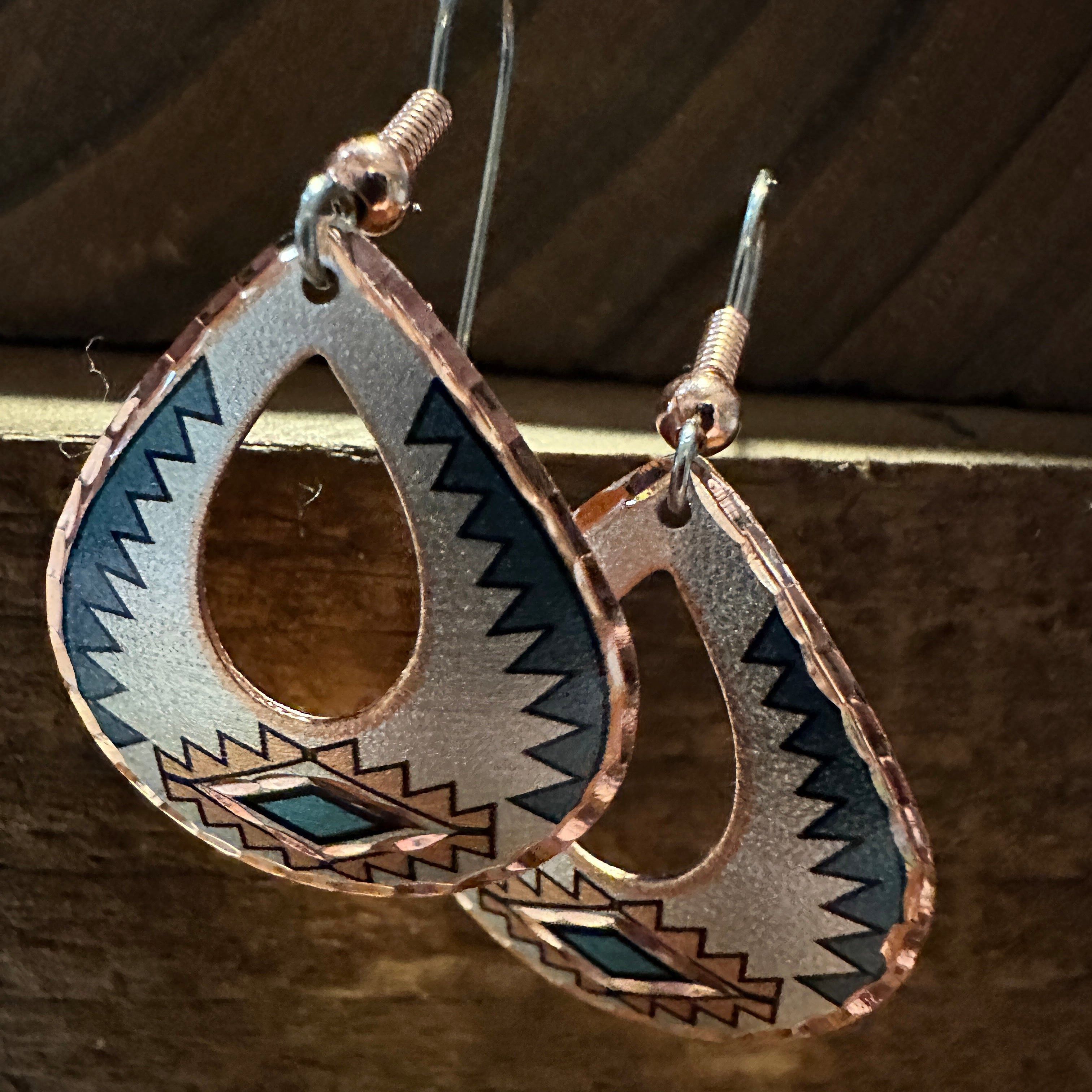 Other Boho Native American Tribal Teal Blue Native Copper Wire Ear Size ONE SIZE - 6 Thumbnail