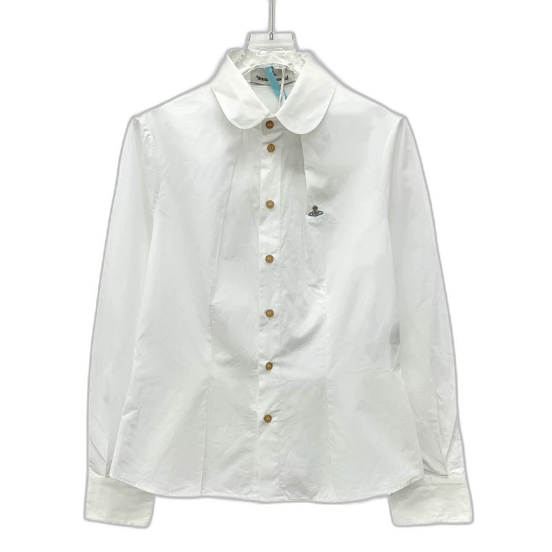Vivienne Westwood Vivienne Westwood White Embroidered Cotton Shirt Size US L / EU 52-54 / 3 - 7 Thumbnail