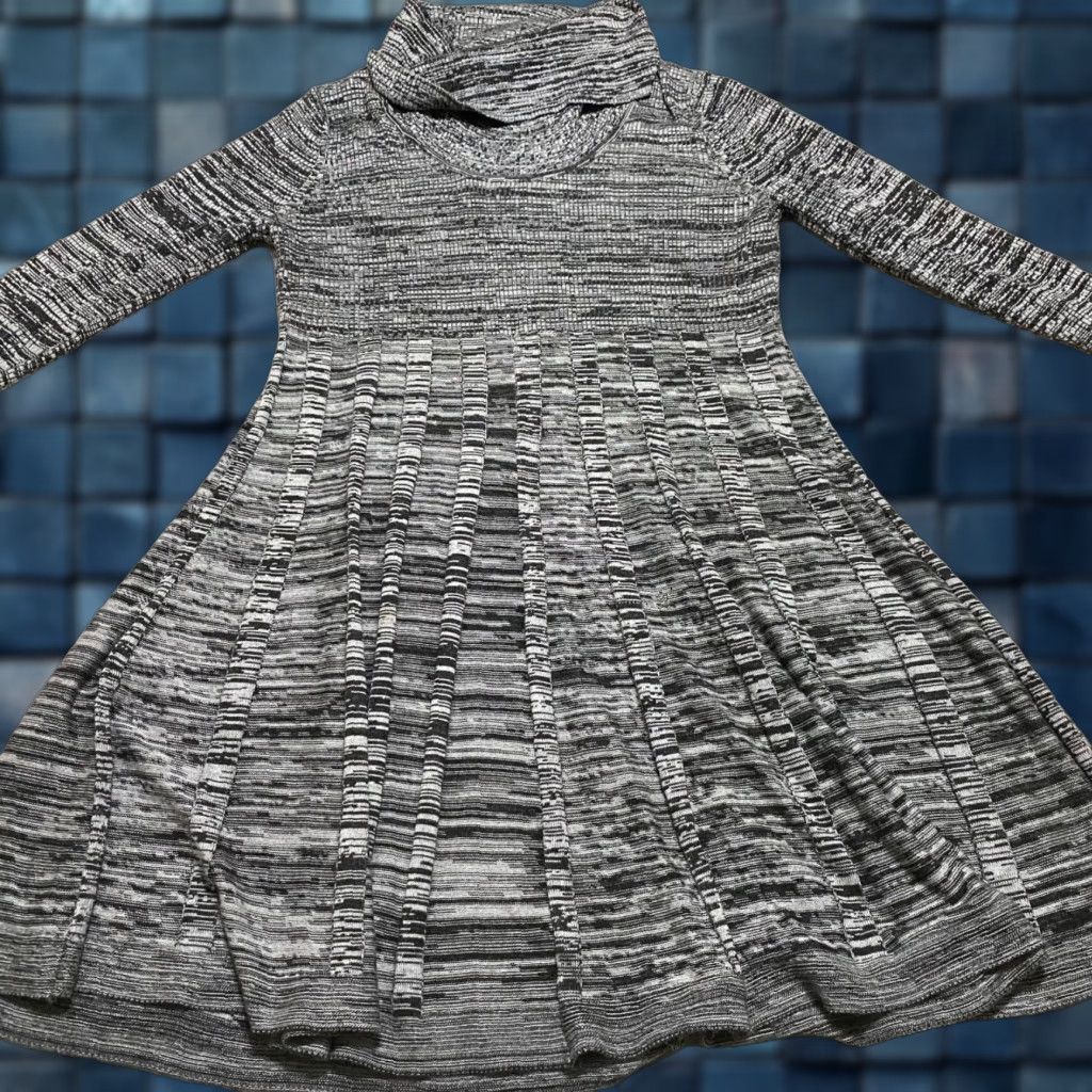 Calvin Klein Calvin Klein Women’s Knit Cowl Neck Dress Heather Gray Large Knee Length Solid Pattern Dress Size L / US 10 / IT 46 - 1 Thumbnail