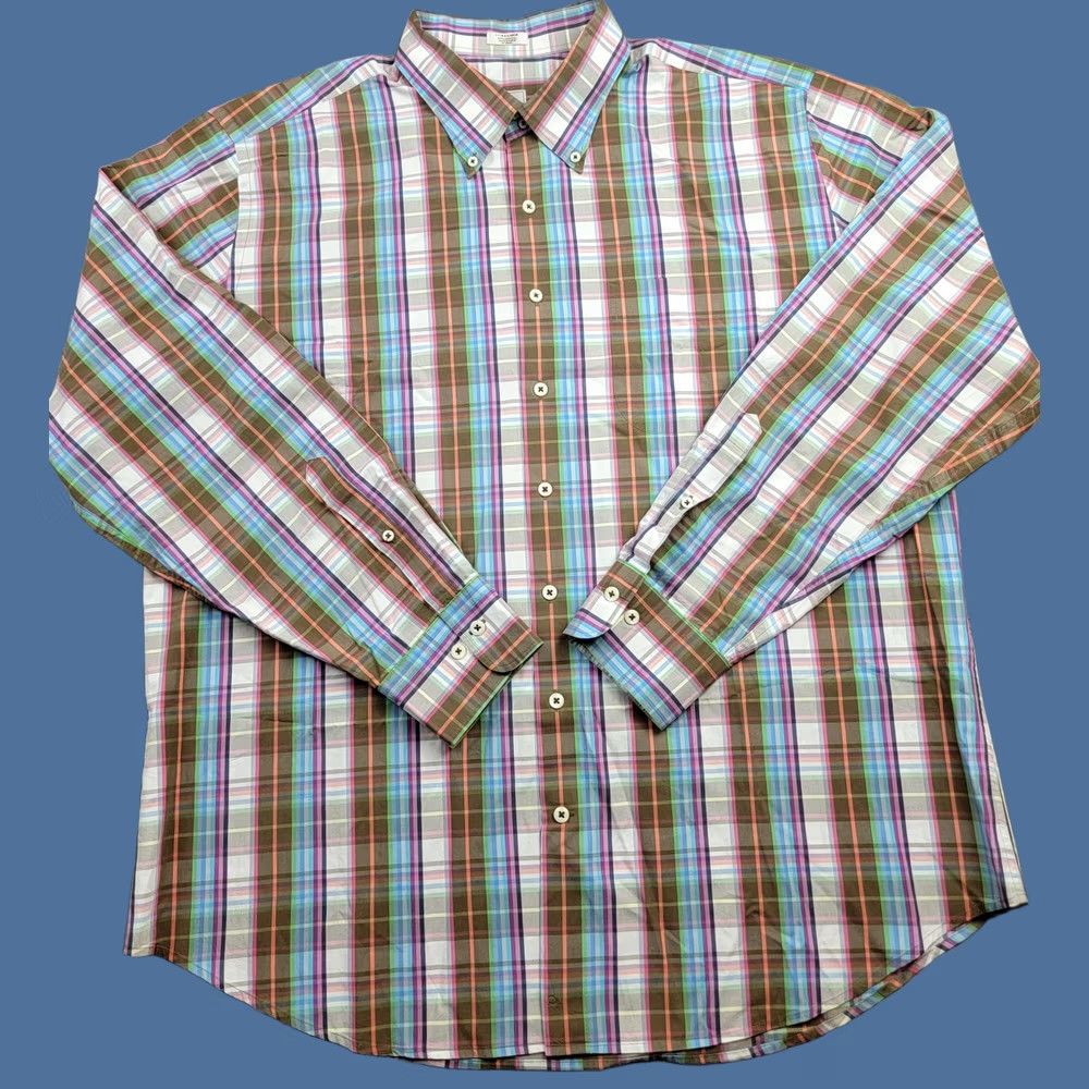 Peter Millar Peter Millar Shirt Mens XL Plaid Multicolor Weekender Wash Long Sleeve Button-Down Collar Button-Up Shirt Size US XL / EU 56 / 4 - 1 Thumbnail