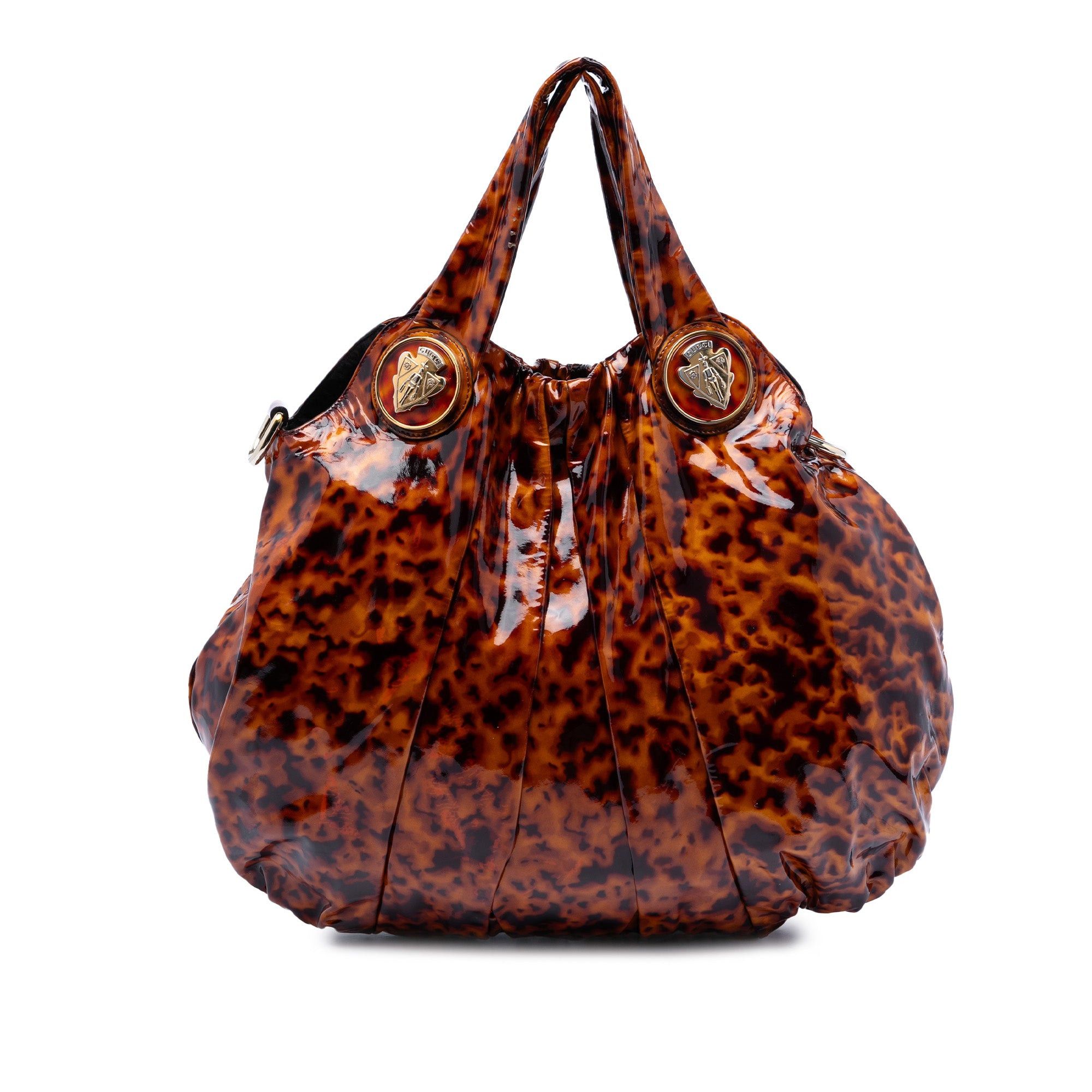 Gucci Large Patent Tortoise Shell Hysteria Satchel Size ONE SIZE - 1 Thumbnail
