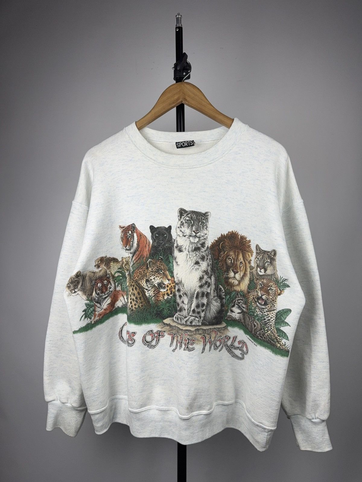 Habitat Vintage 1994 Wildlife Cat Front & Back Print Sweatshirt USA Size US L / EU 52-54 / 3 - 1 Thumbnail