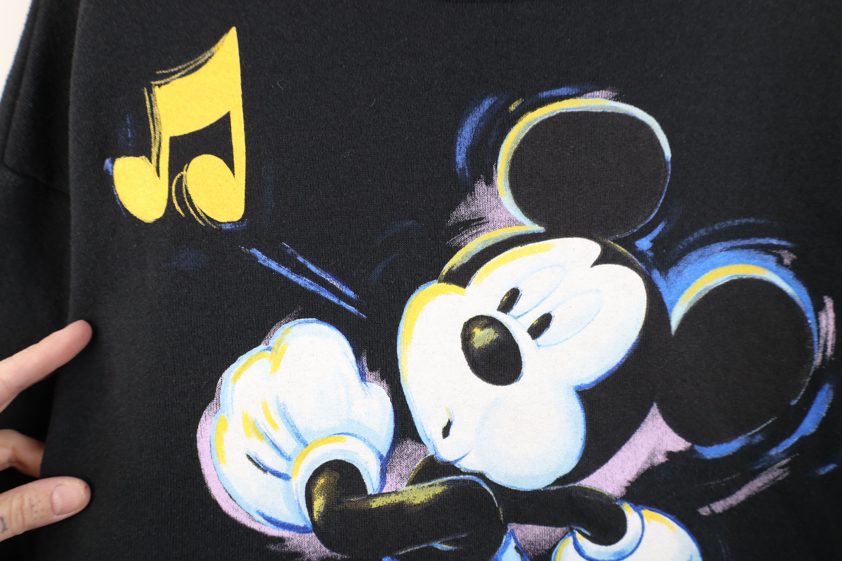 Disney Vintage 90s Disney Jumbo Mickey Mouse Painted Sweatshirt Size S / US 4 / IT 40 - 5 Thumbnail