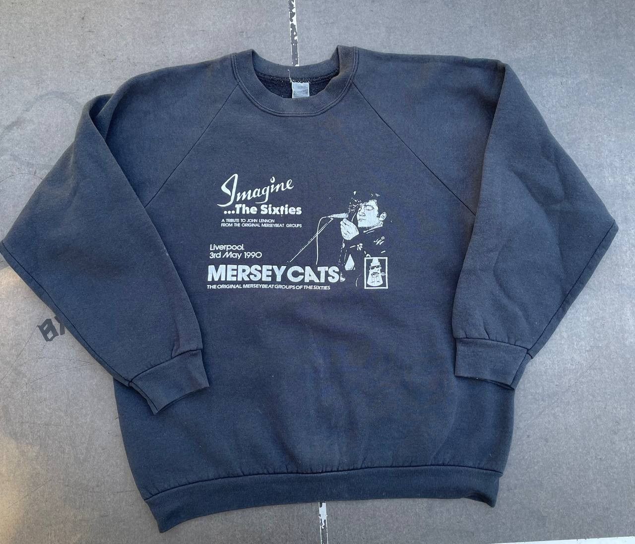 Band Tees × Vintage Merceycats John Lennon Vintage 90s Sweatshirt Size US L / EU 52-54 / 3 - 1 Thumbnail