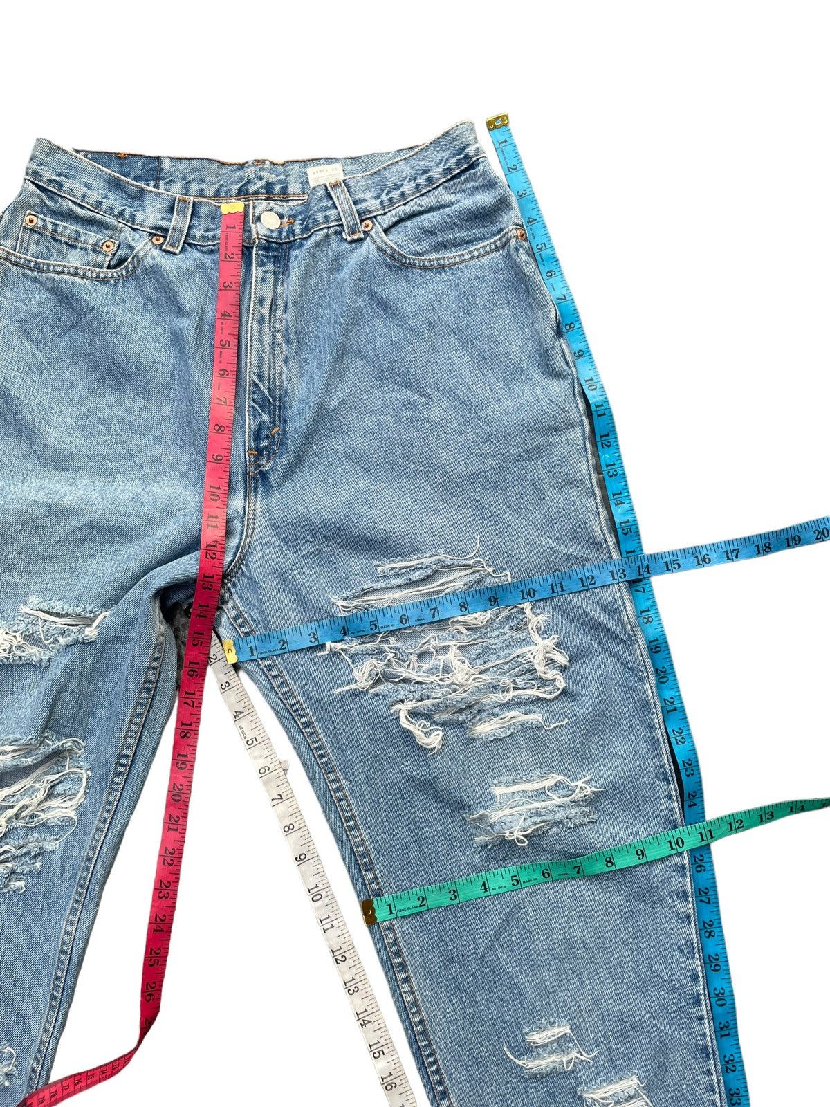 Levi's × Vintage Vintage Levis 550 Distresed Denim Size US 33 - 20 Thumbnail
