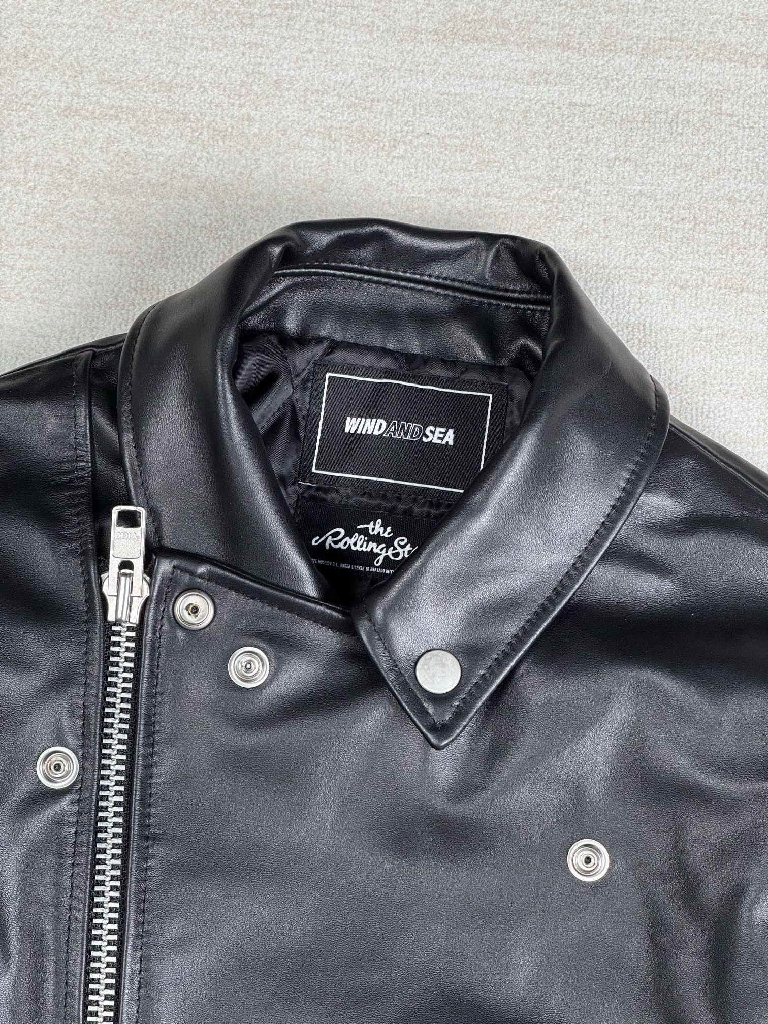 Japanese Brand × The Rolling Stones wind and sea rolling stone leather biker jacket Size US S / EU 44-46 / 1 - 3 Thumbnail