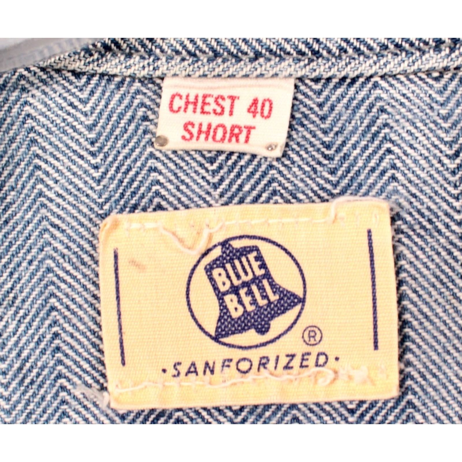 Vintage VINTAGE Blue Bell 50s HBT Coveralls 40 Short Striped Jumpsuit Mens Size US 35 - 3 Thumbnail